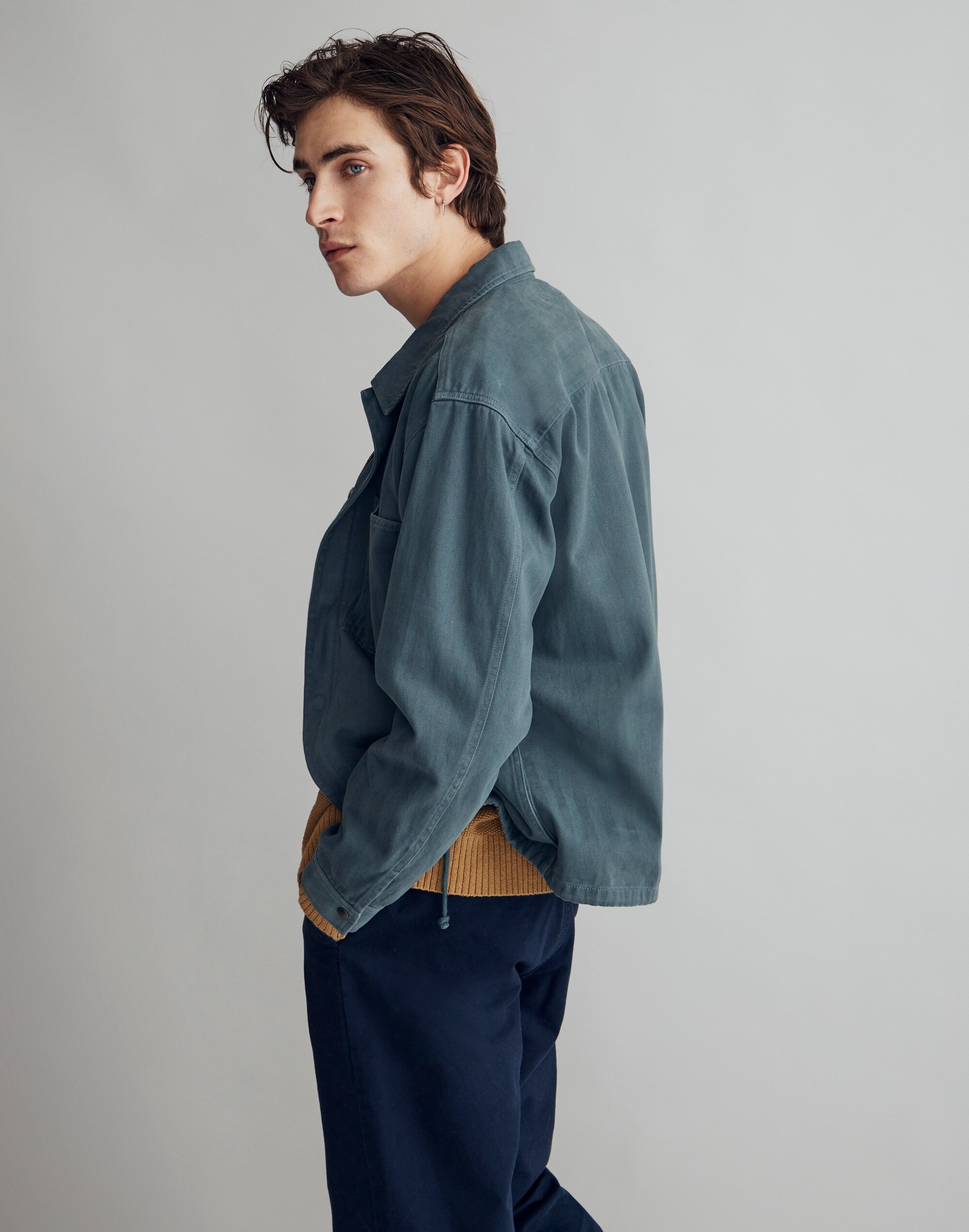 Garment-Dyed Boxy Jacket Alternate Image 1