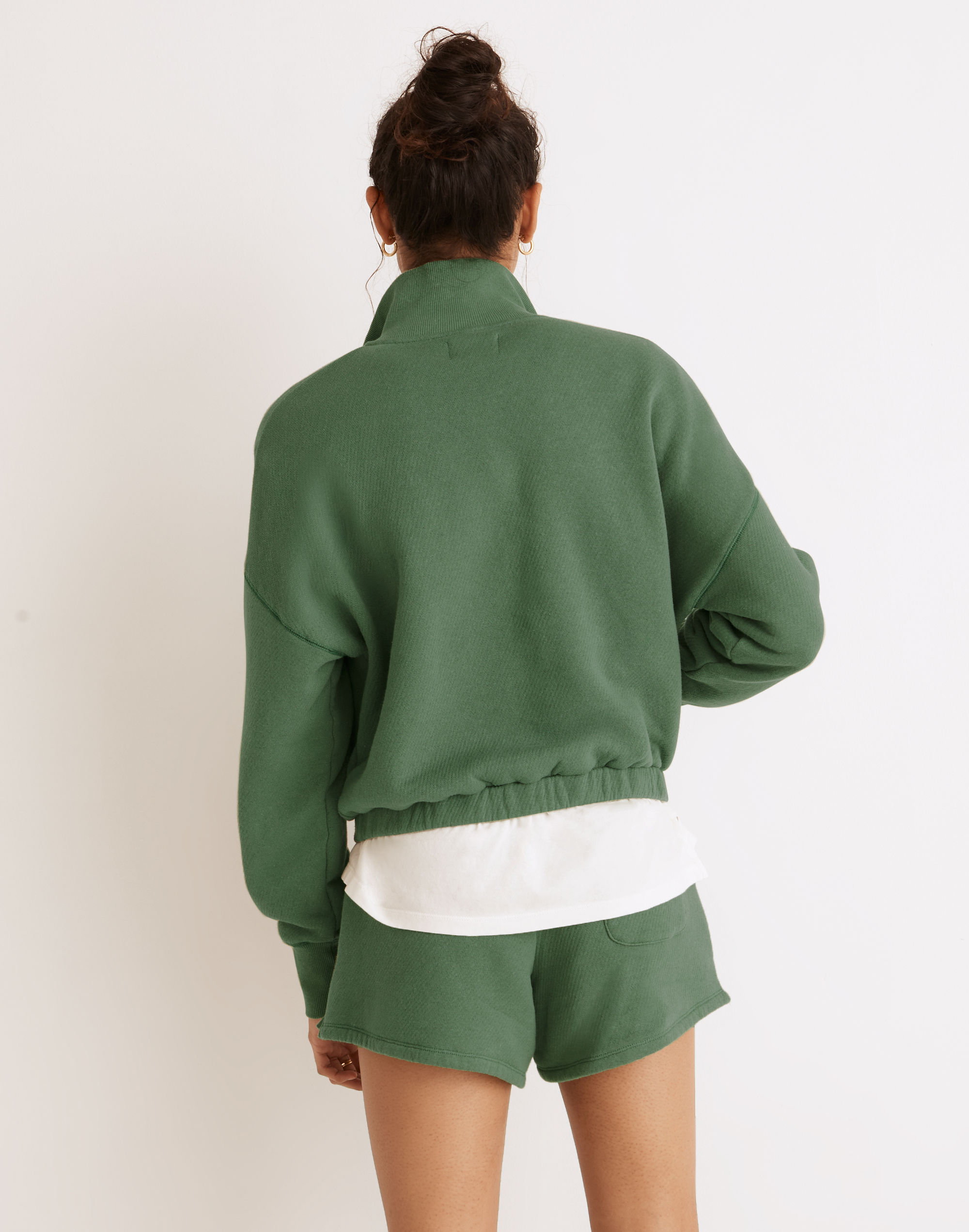 MWL Airyterry Quarter-Zip Supercrop Sweatshirt