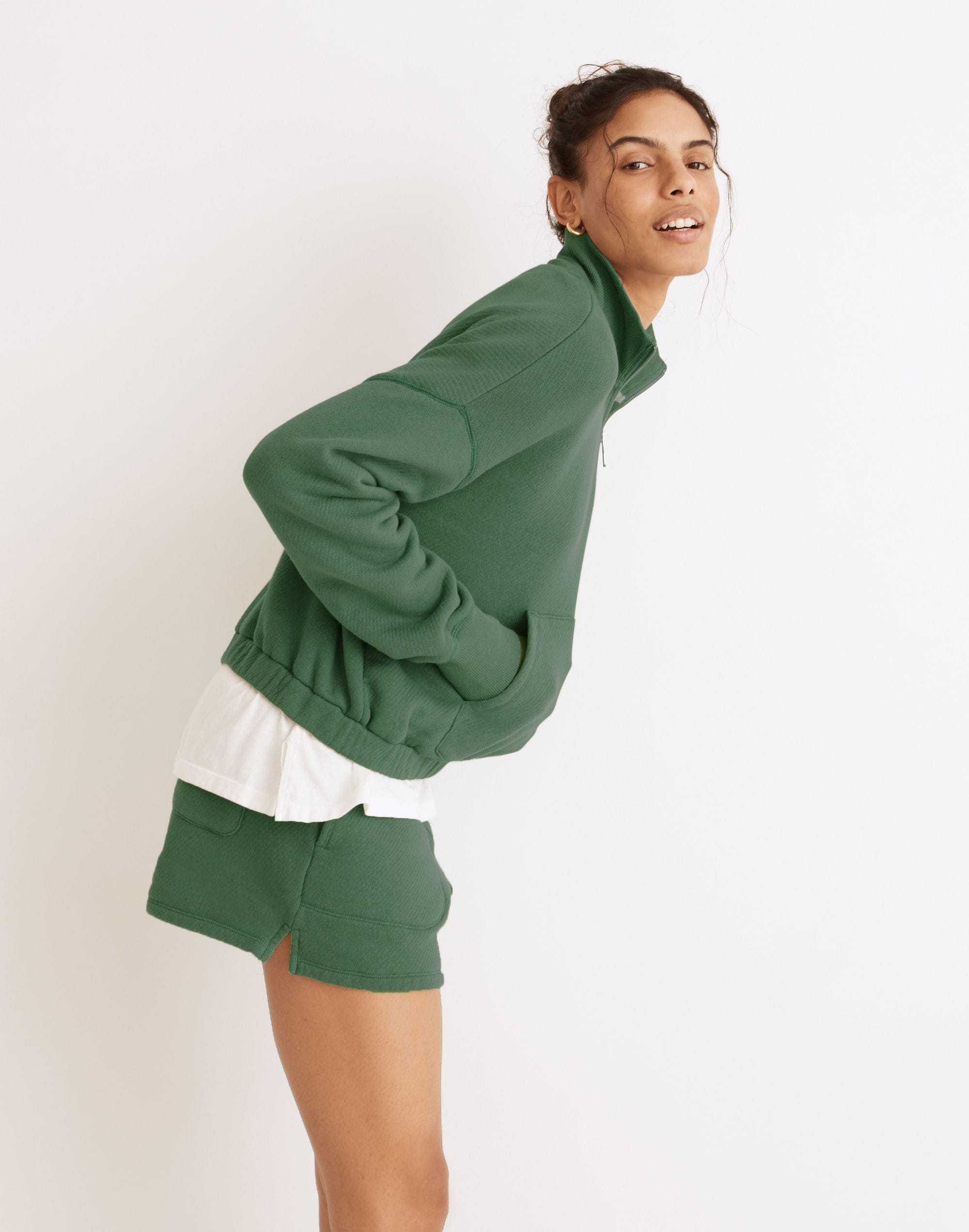 MWL Airyterry Quarter-Zip Supercrop Sweatshirt