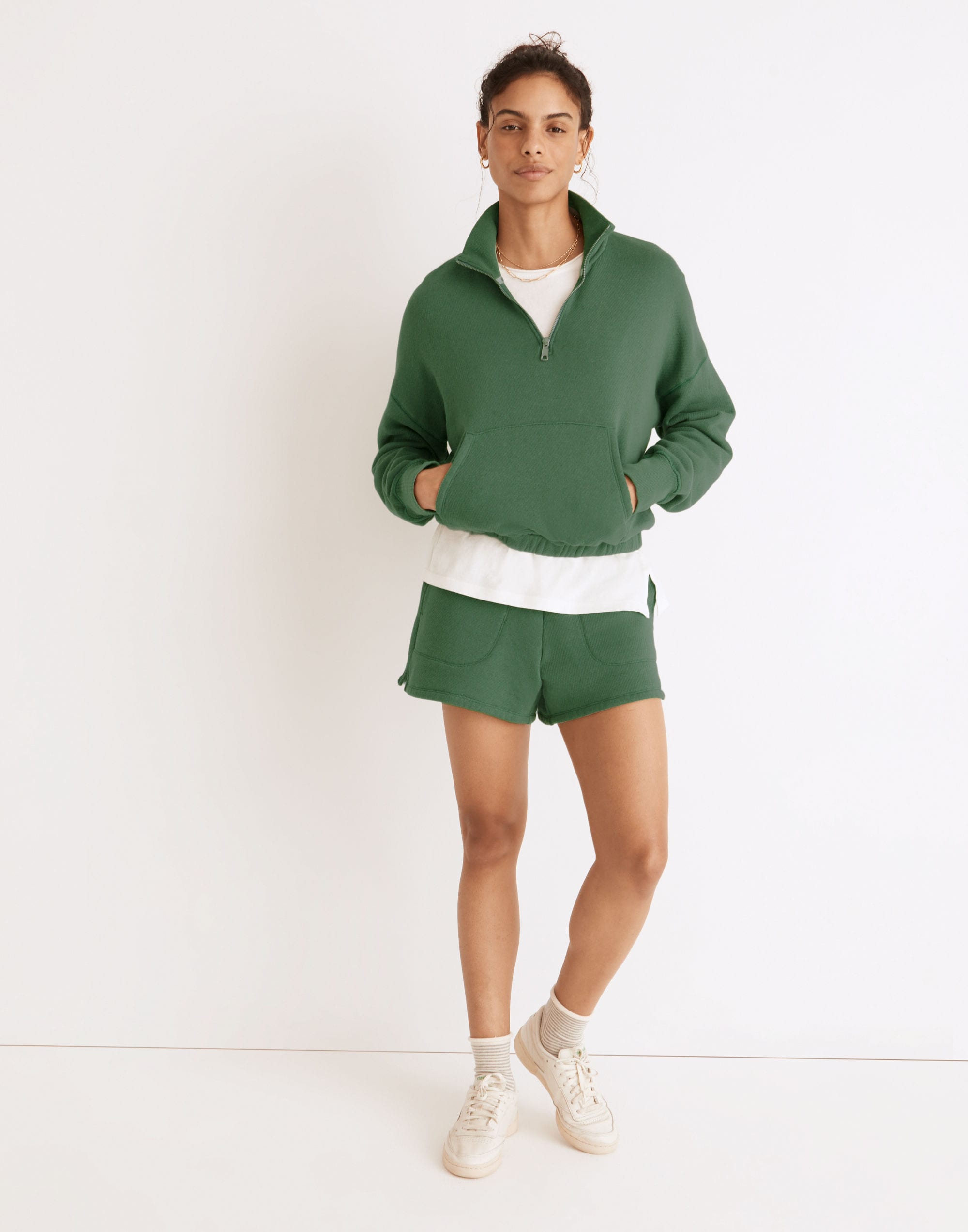 MWL Airyterry Quarter-Zip Supercrop Sweatshirt