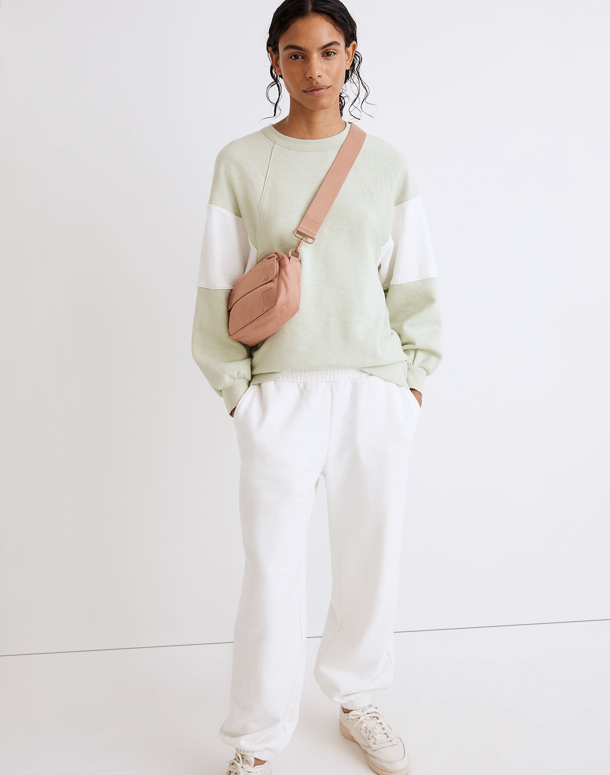 MWL Oversized Raglan Sweatshirt in Colorblock