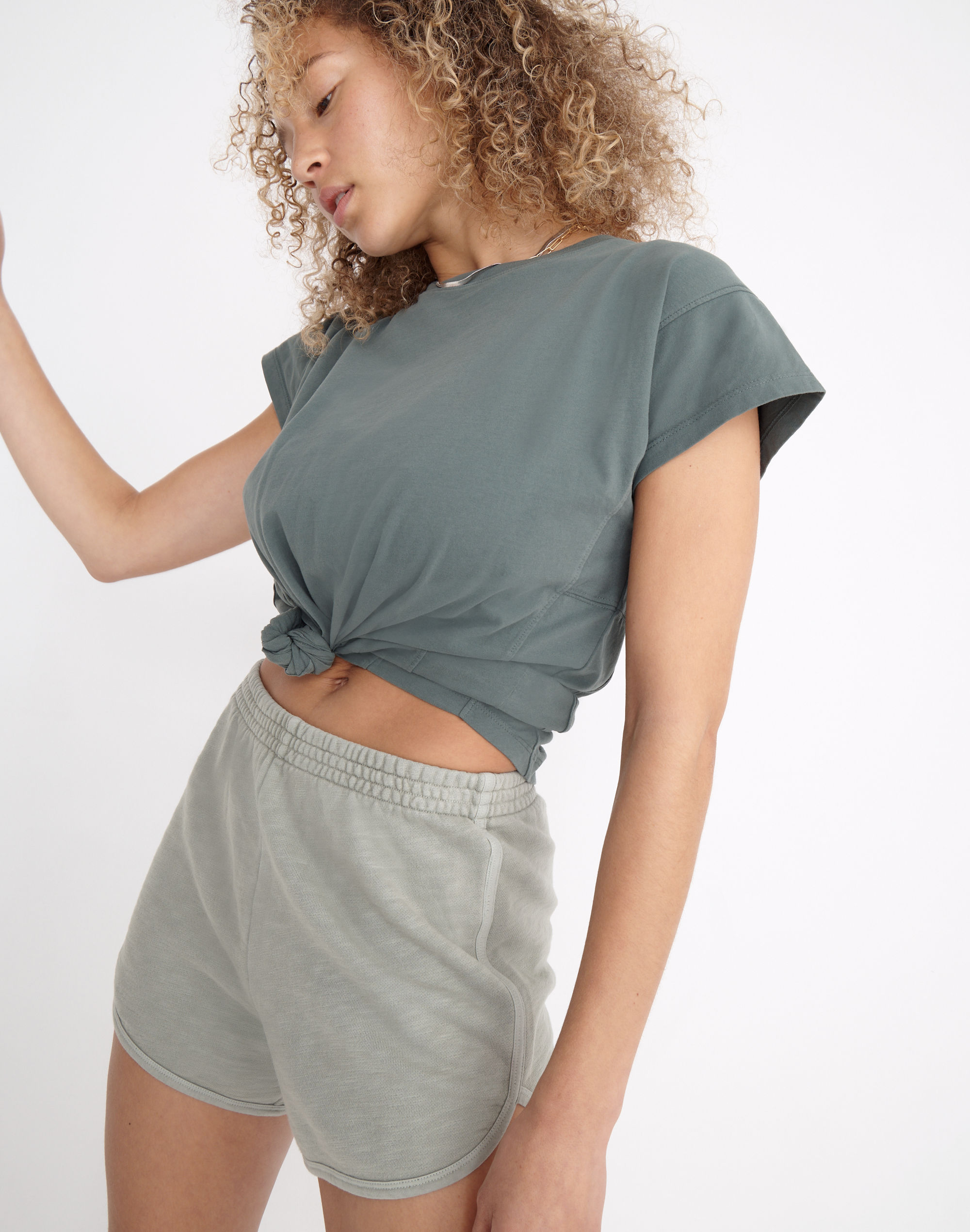 MWL Curved-Hem Sweatshorts