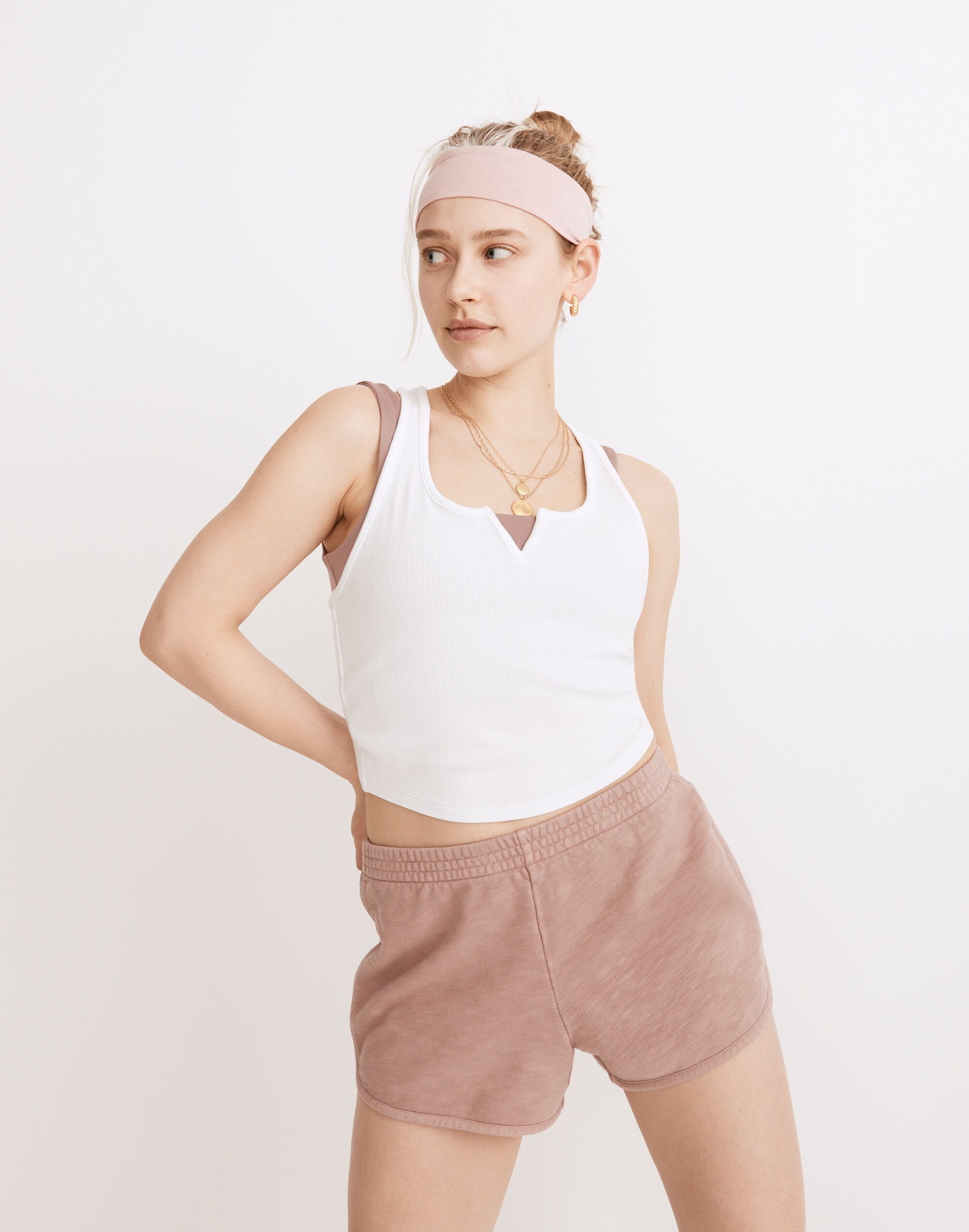 MWL Curved-Hem Sweatshorts