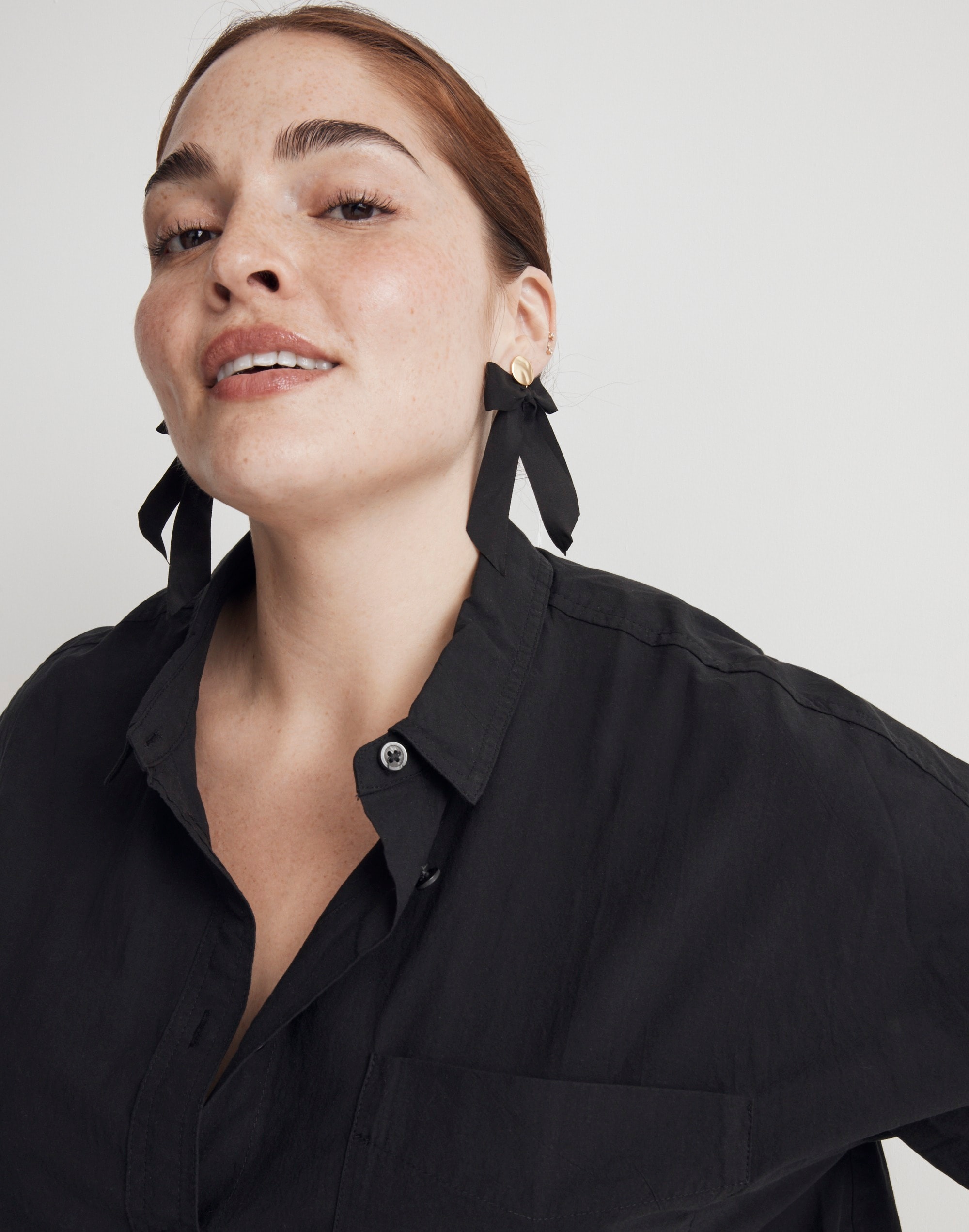 Satin Bow Statement Earrings