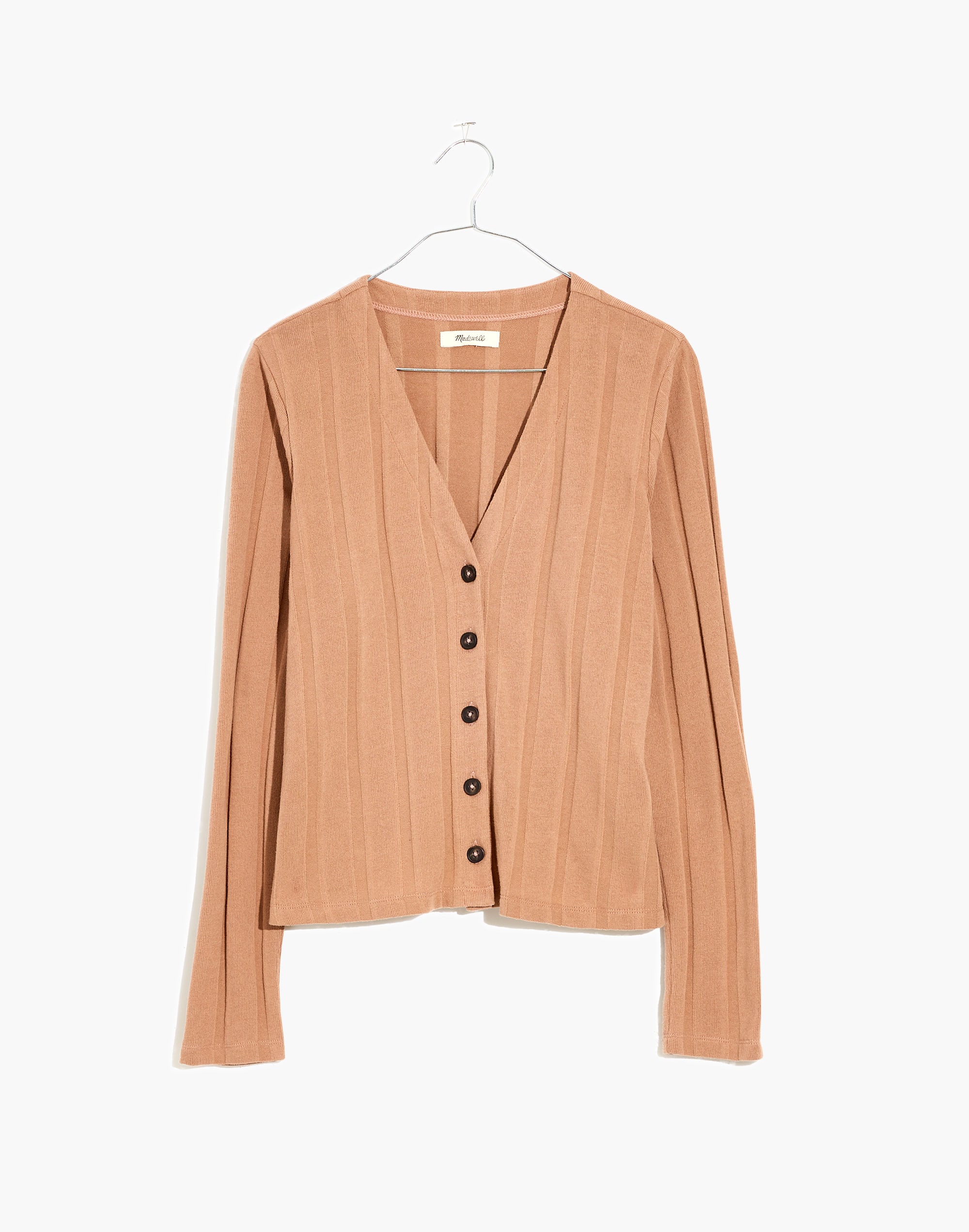 Ribbed Sweater-Knit Cardigan