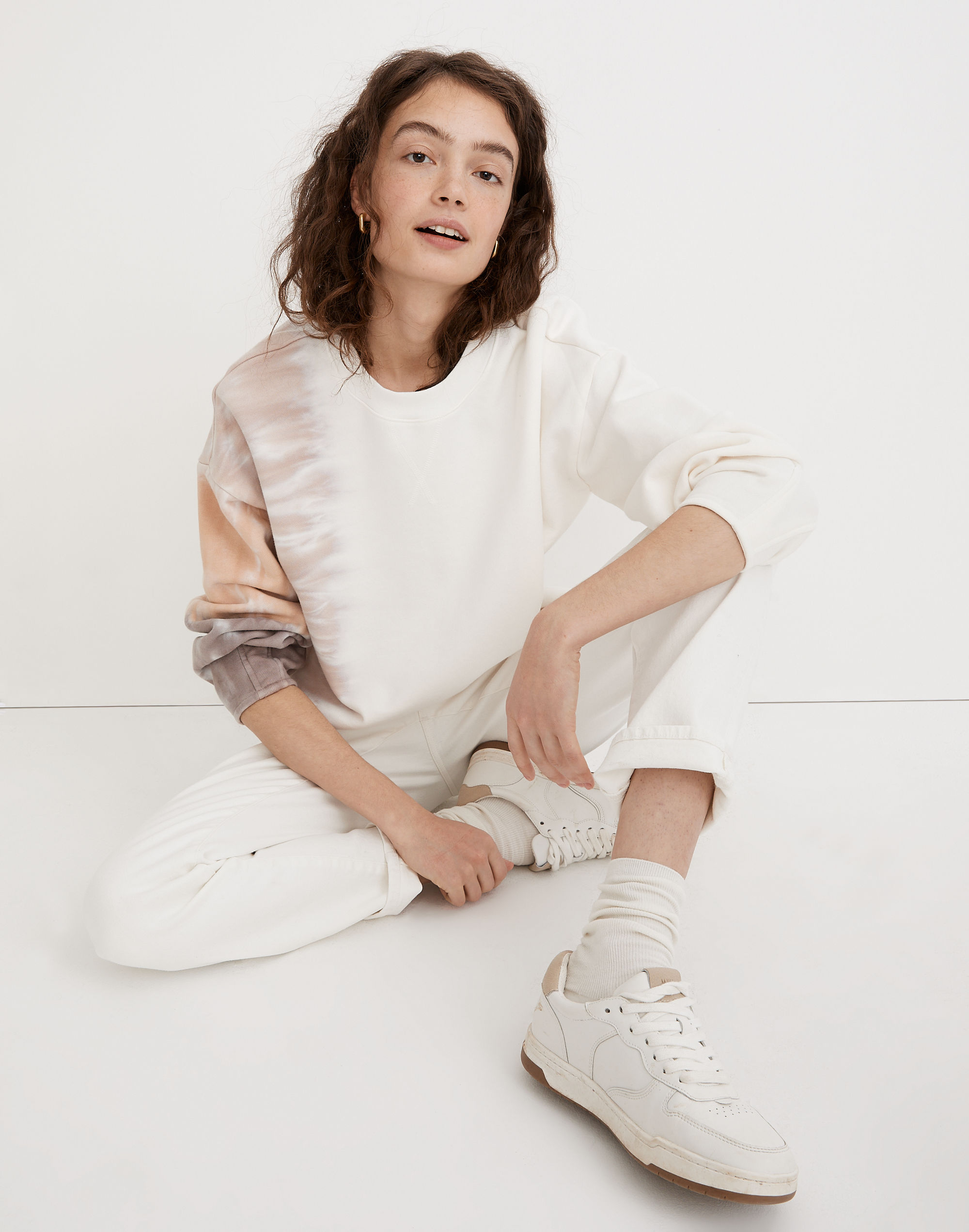 Tie-Dye (Re)sourced Cotton Pleat-Sleeve Sweatshirt