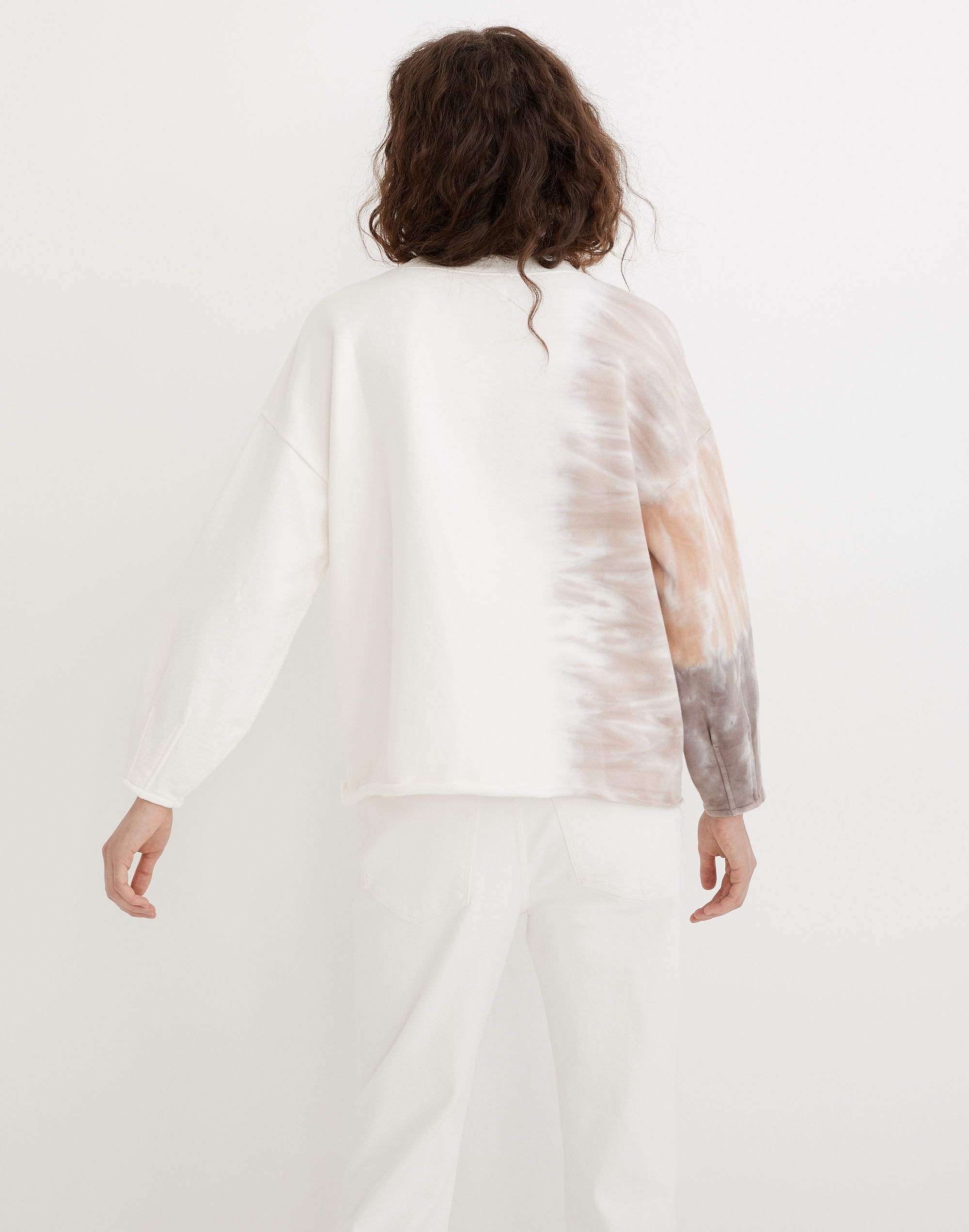 Tie-Dye (Re)sourced Cotton Pleat-Sleeve Sweatshirt