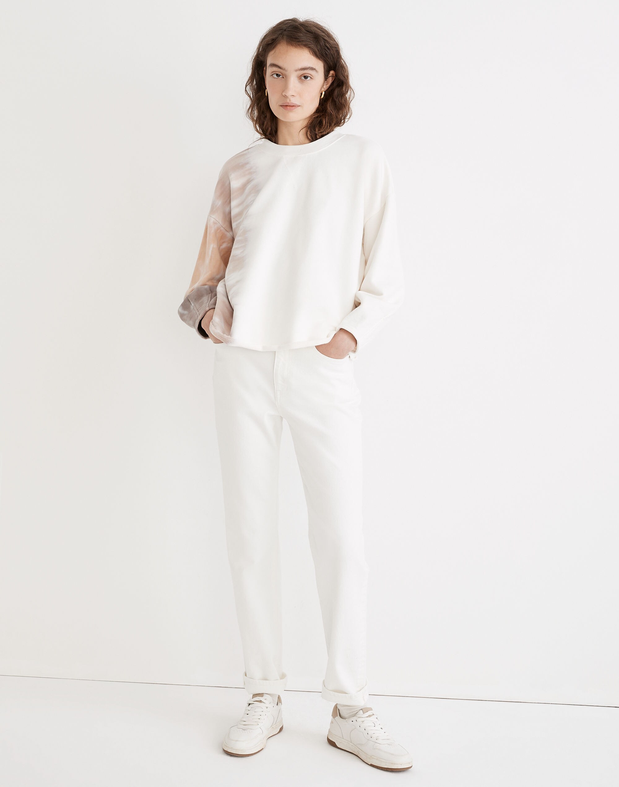 Tie-Dye (Re)sourced Cotton Pleat-Sleeve Sweatshirt