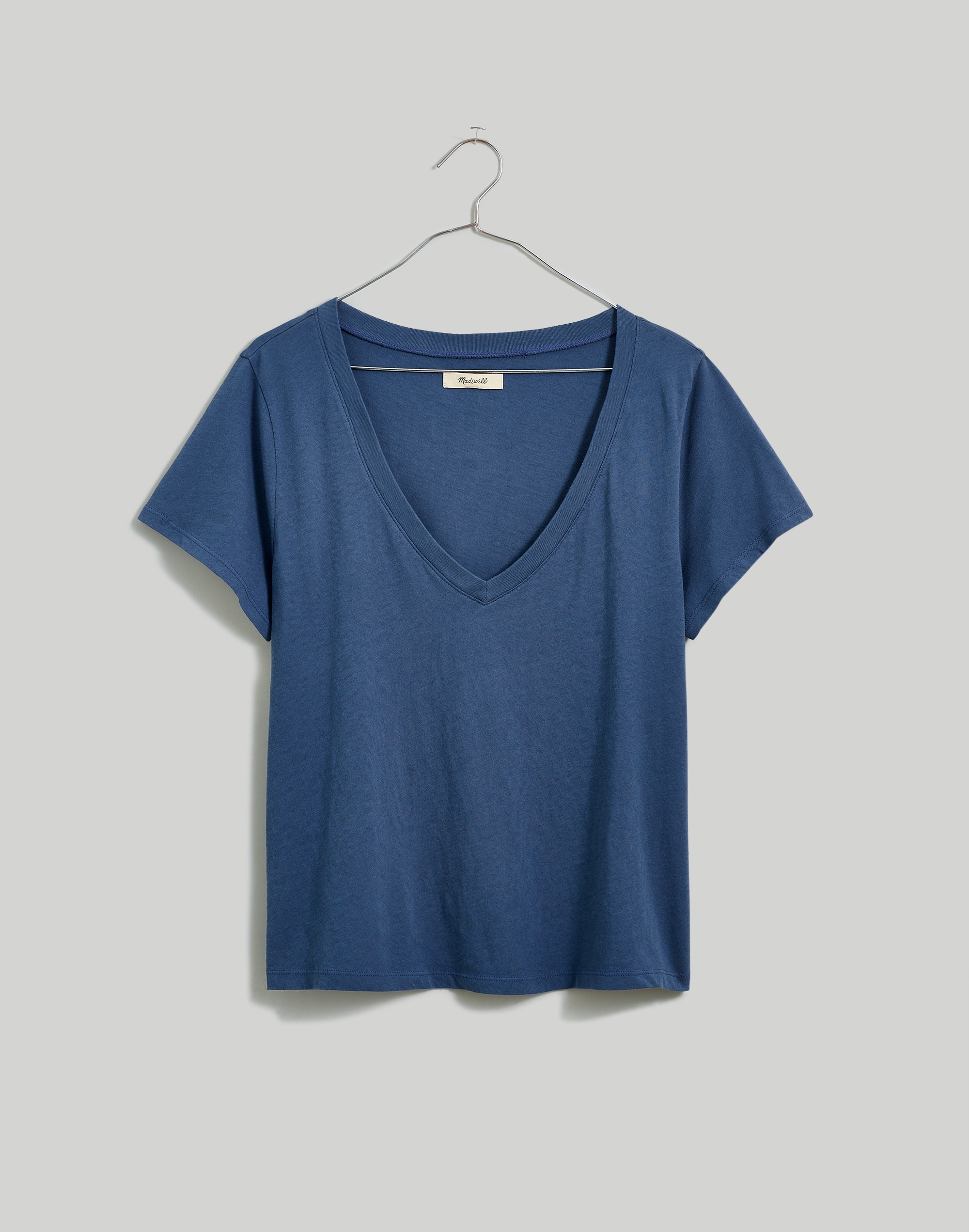 Softfade Cotton V-Neck Crop Tee