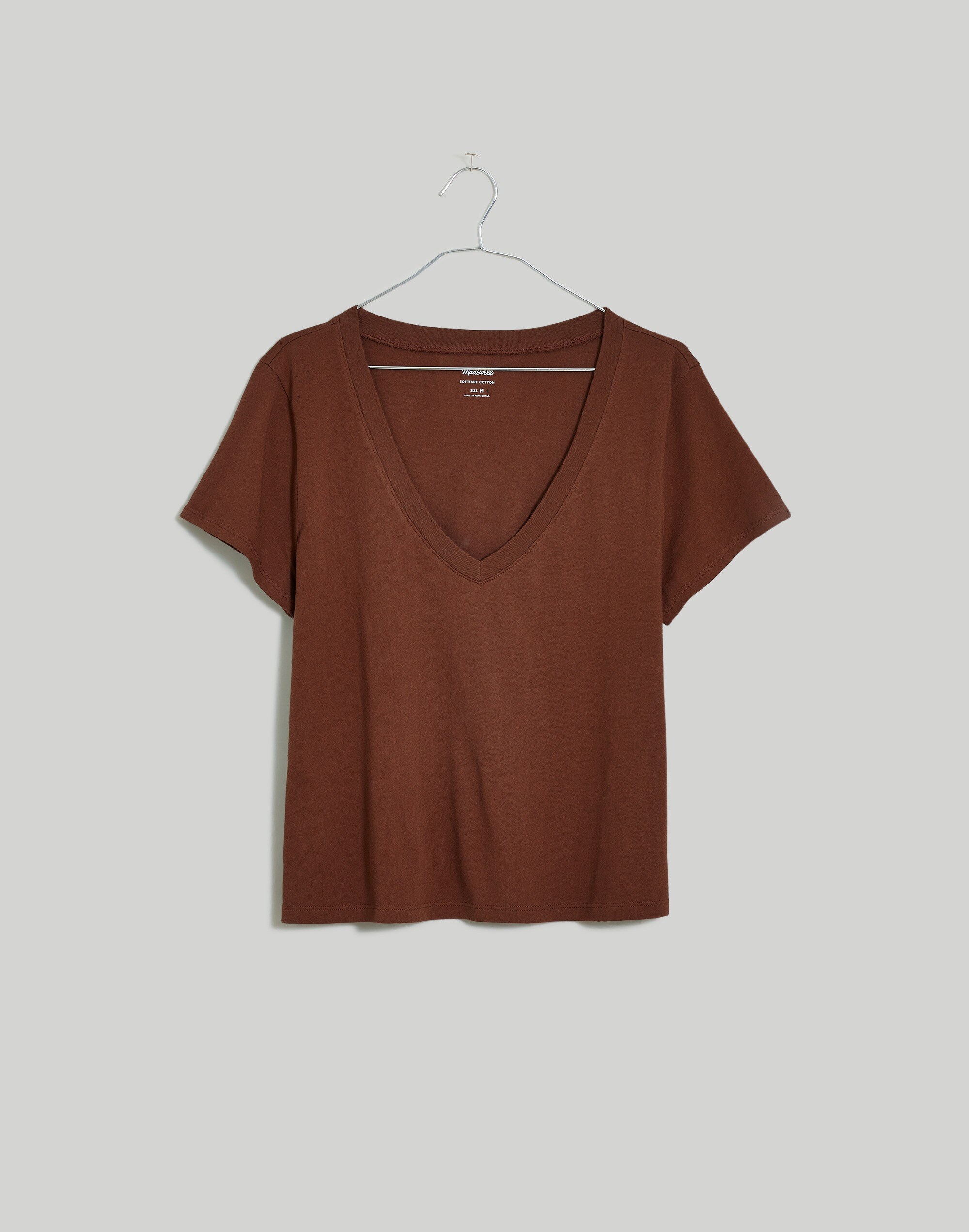 Softfade Cotton V-Neck Crop Tee