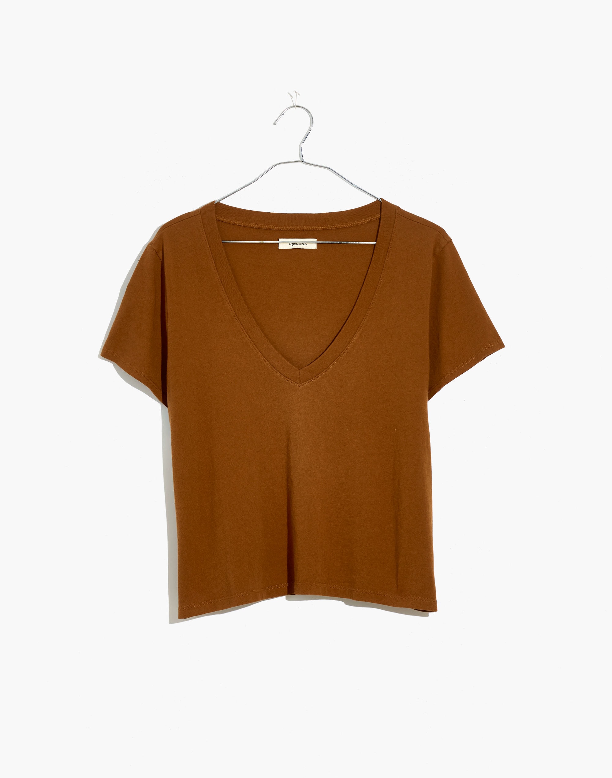 Softfade Cotton V-Neck Crop Tee