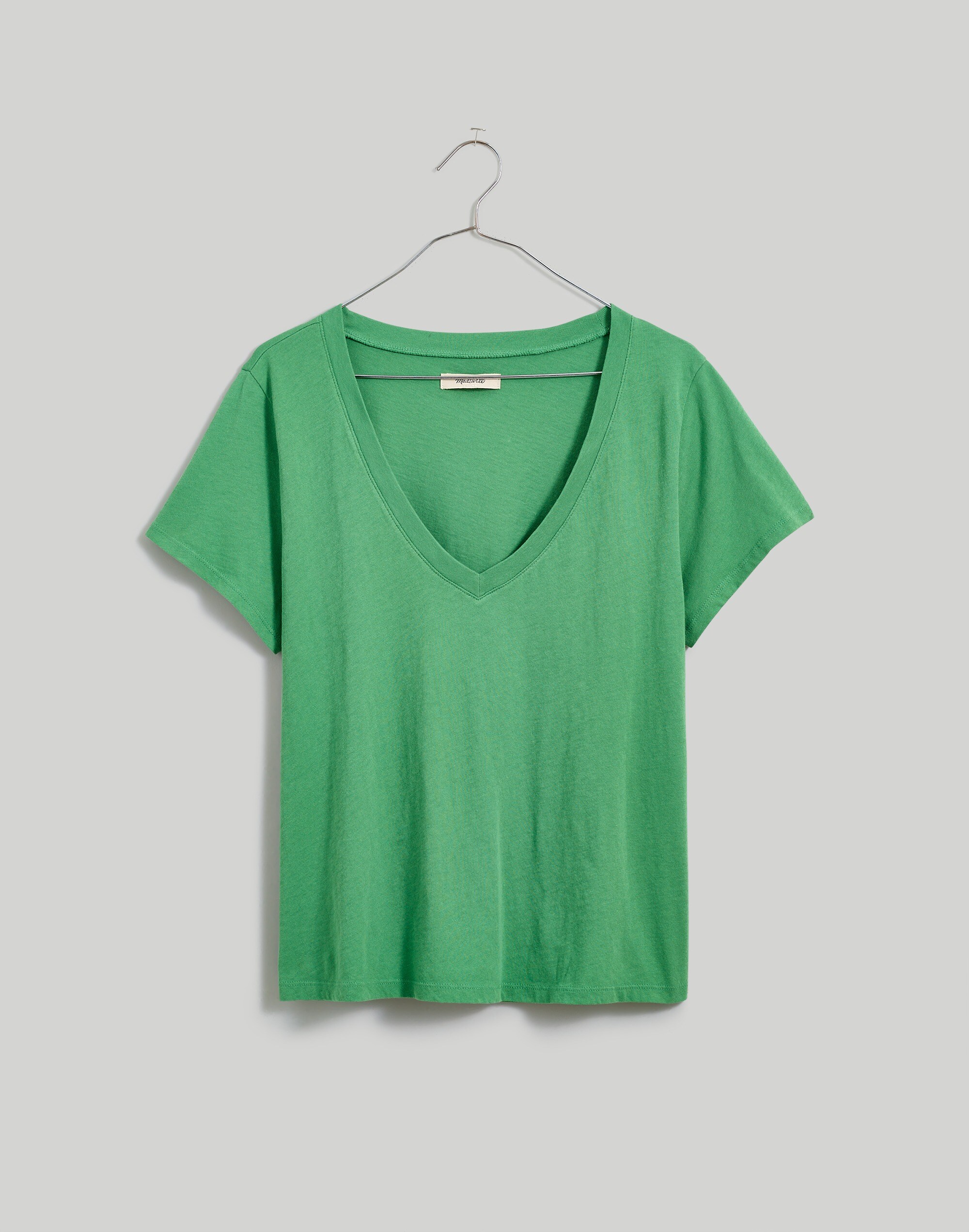 Softfade Cotton V-Neck Crop Tee