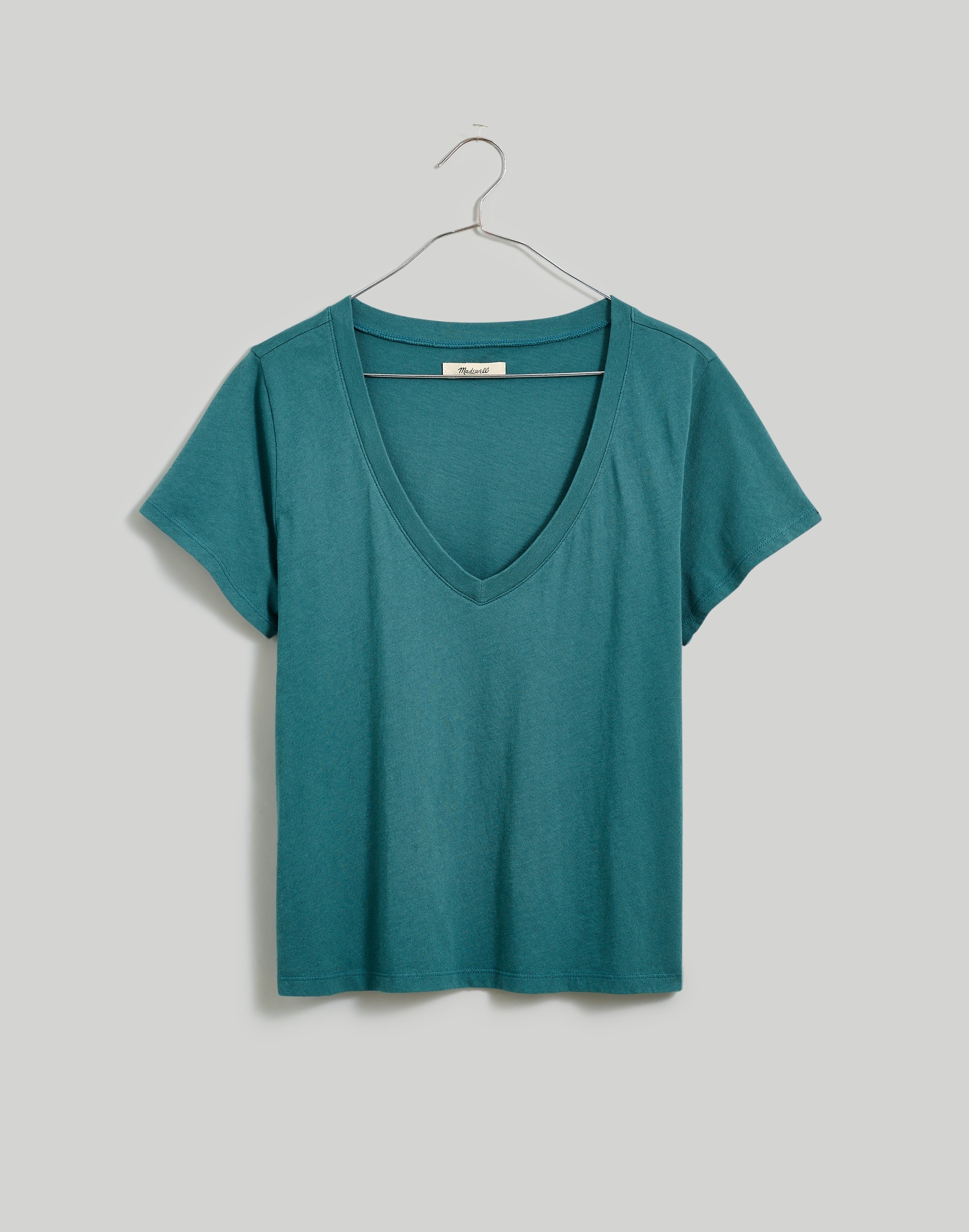 Softfade Cotton V-Neck Crop Tee