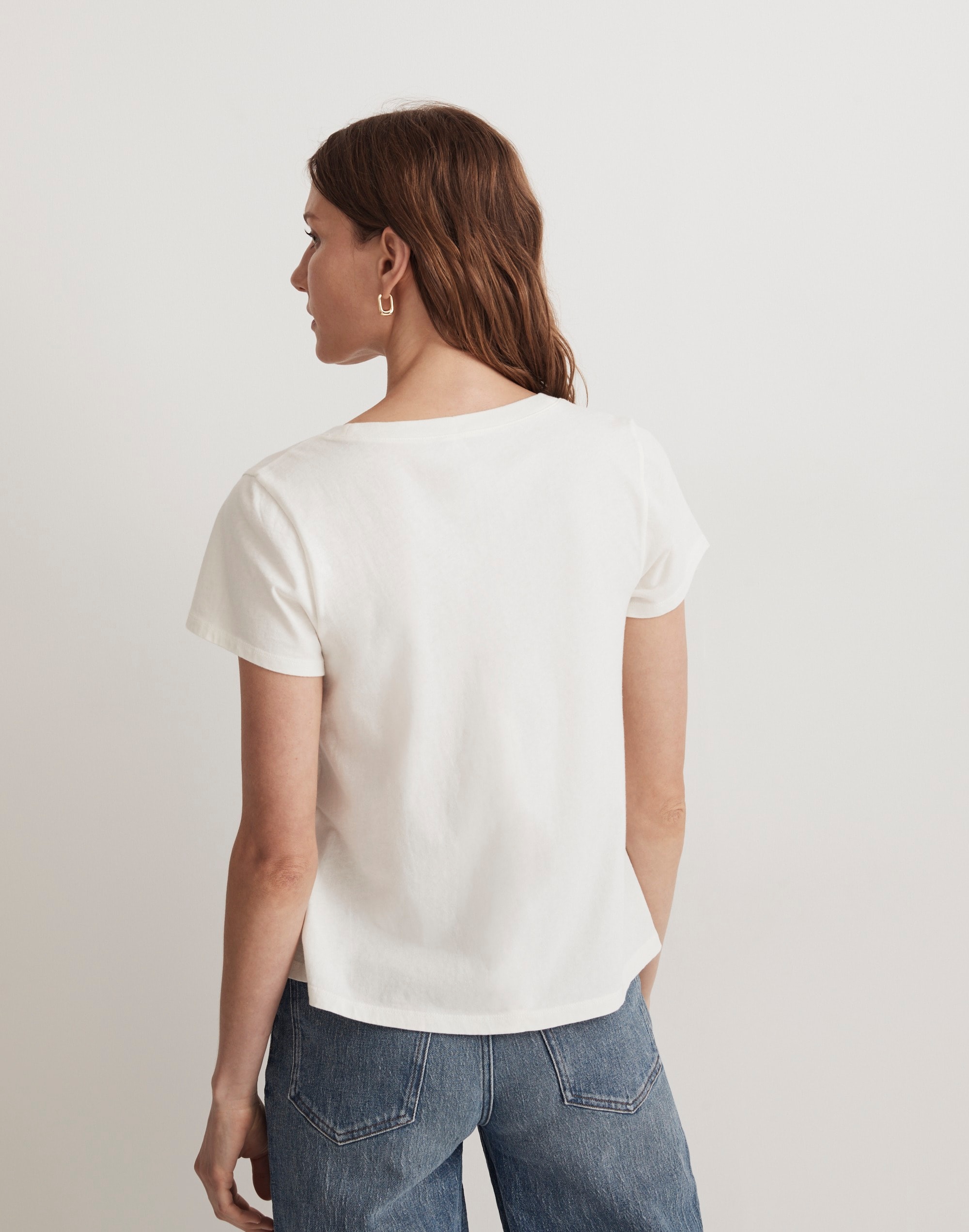 Softfade Cotton V-Neck Crop Tee