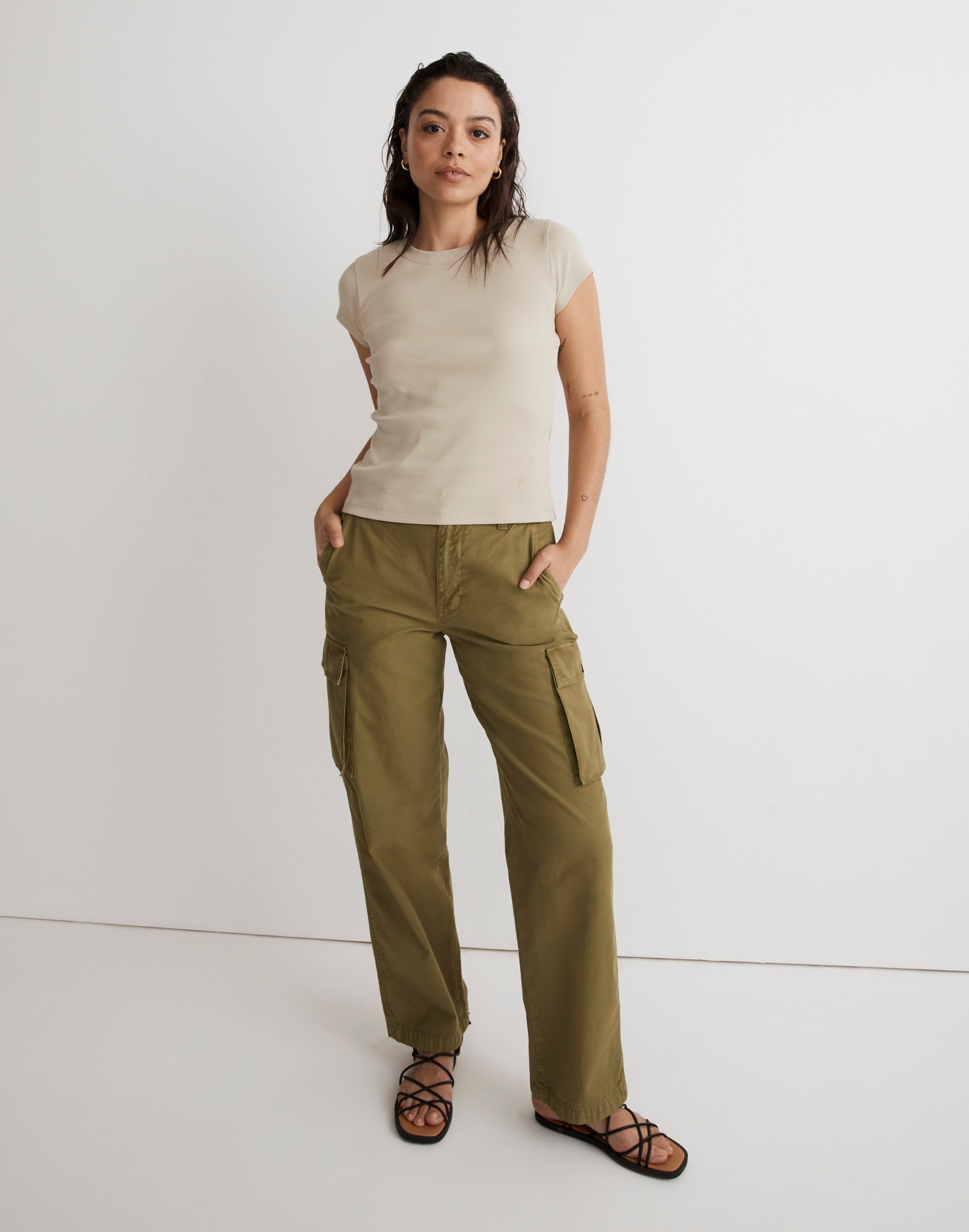 Supima Baby Rib Cropped Tee main image 0