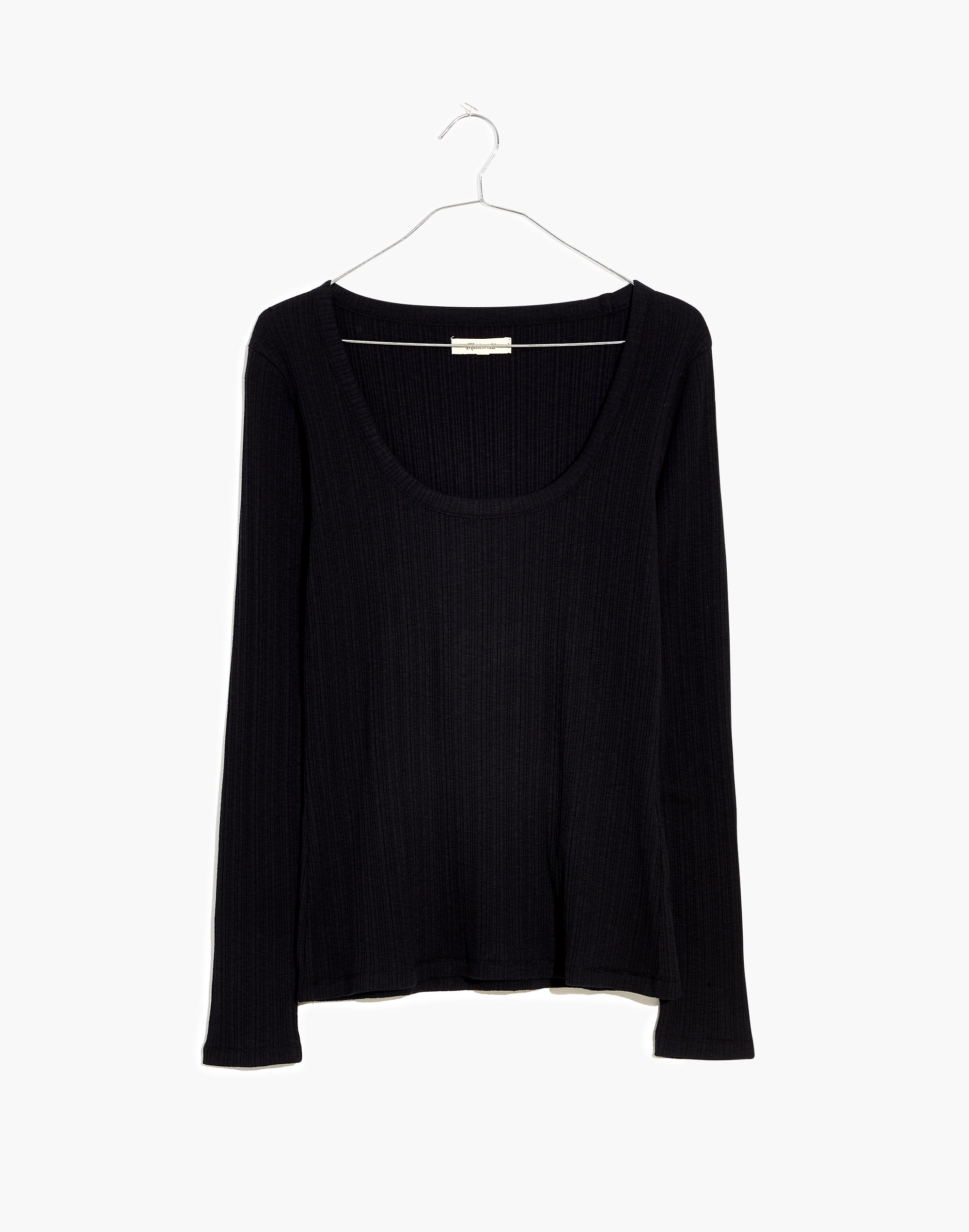 pointelle square-scoop tee