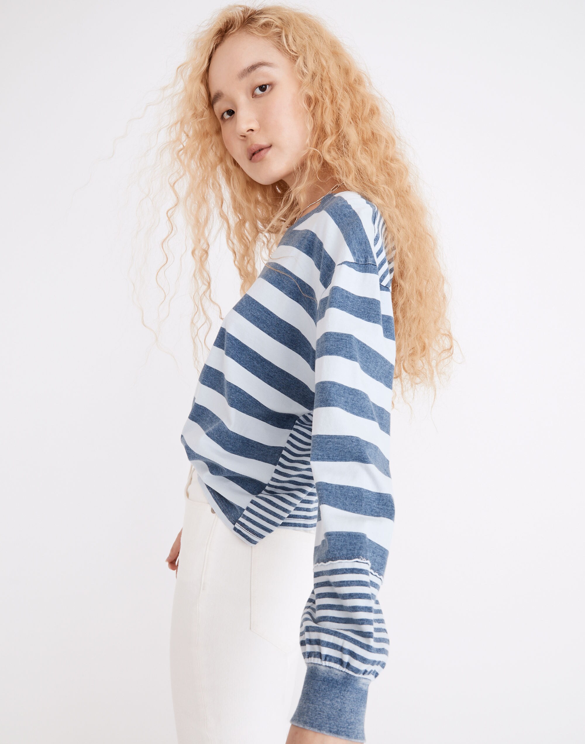 Indigo Stripe-Mix Tee