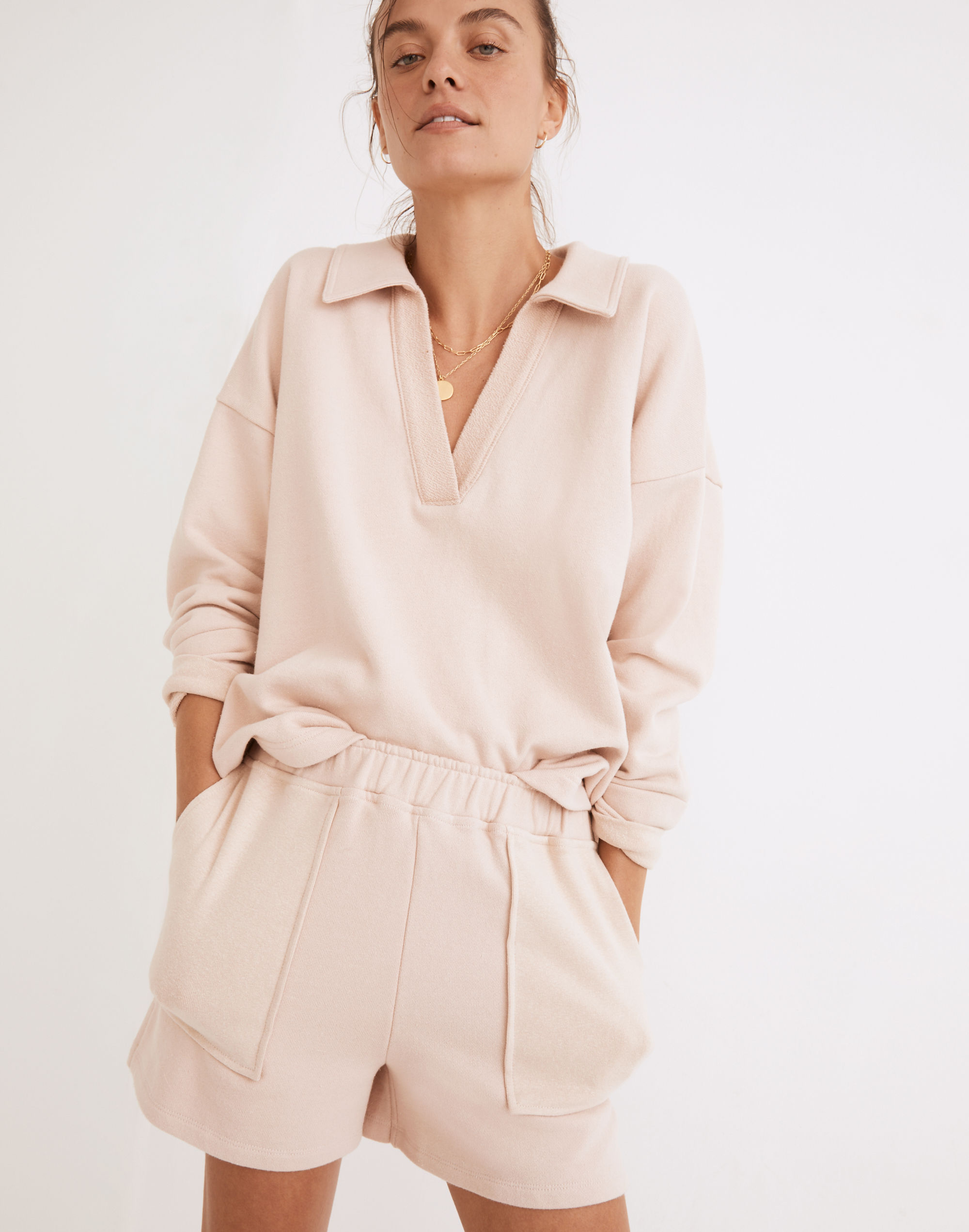 Cotton-Hemp Pull-On Sweatshorts