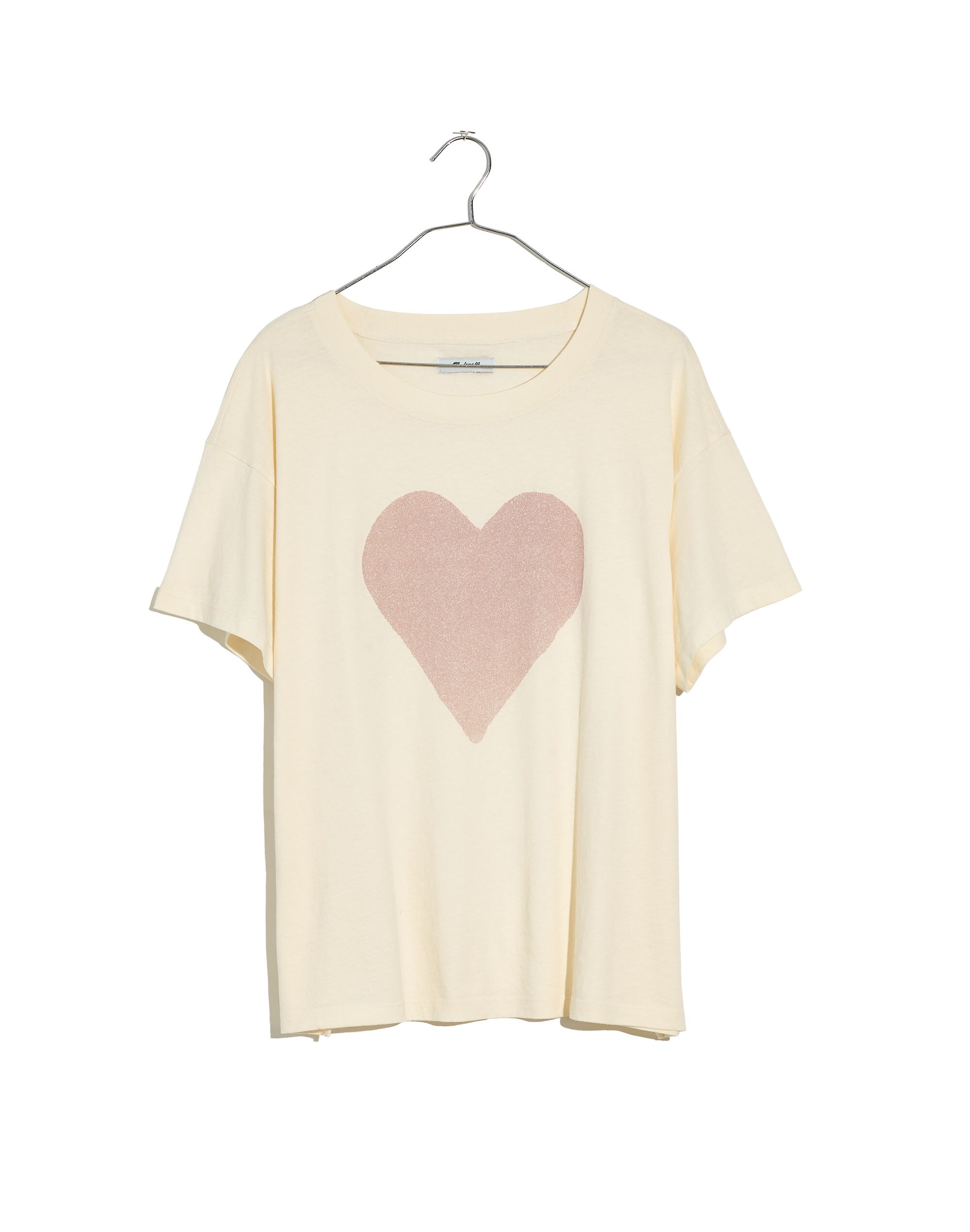 Heart Softfade Cotton Oversized Tee