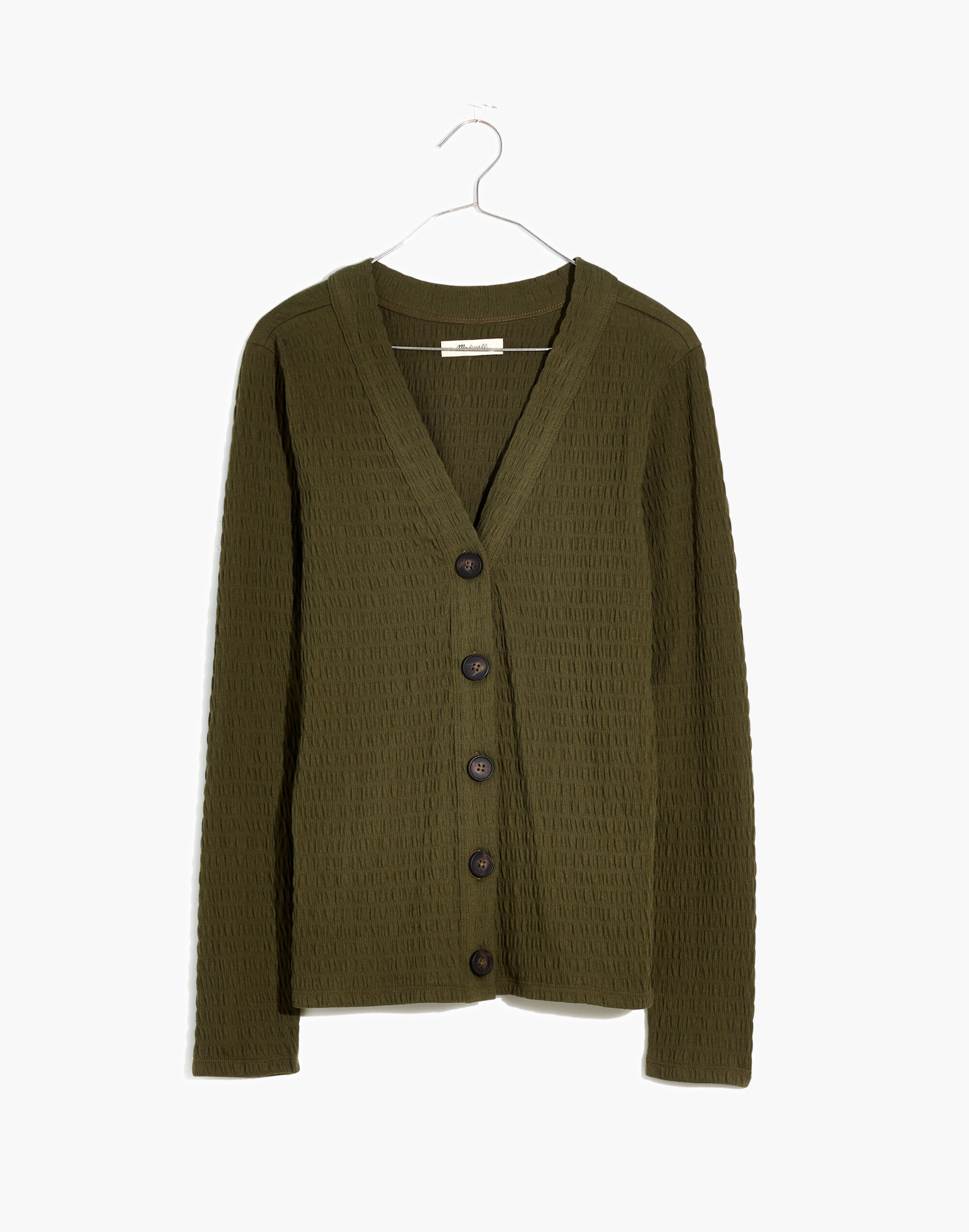 Crinkle-Knit Cardigan Top