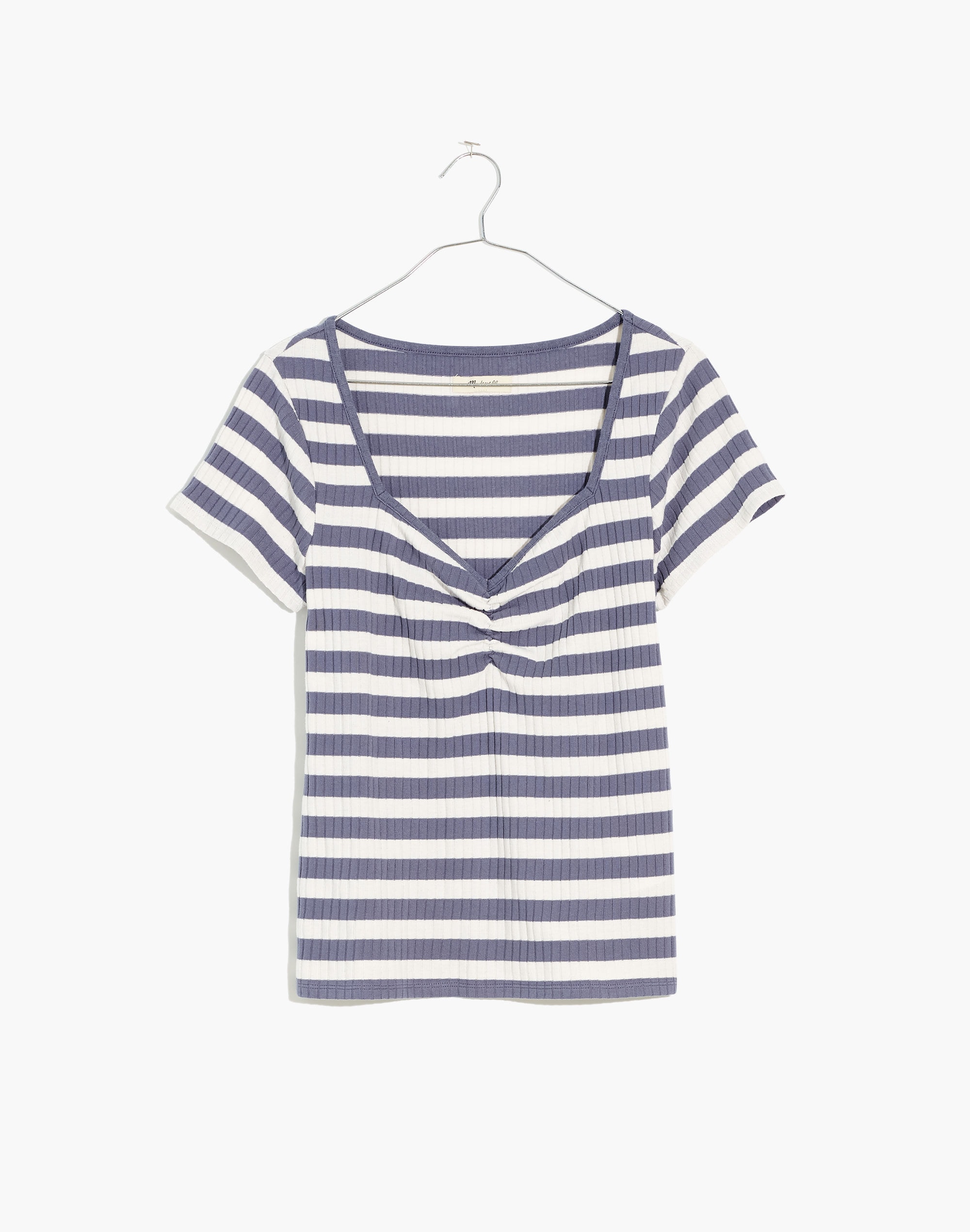 Ribbed Sweetheart Tee in Stripe