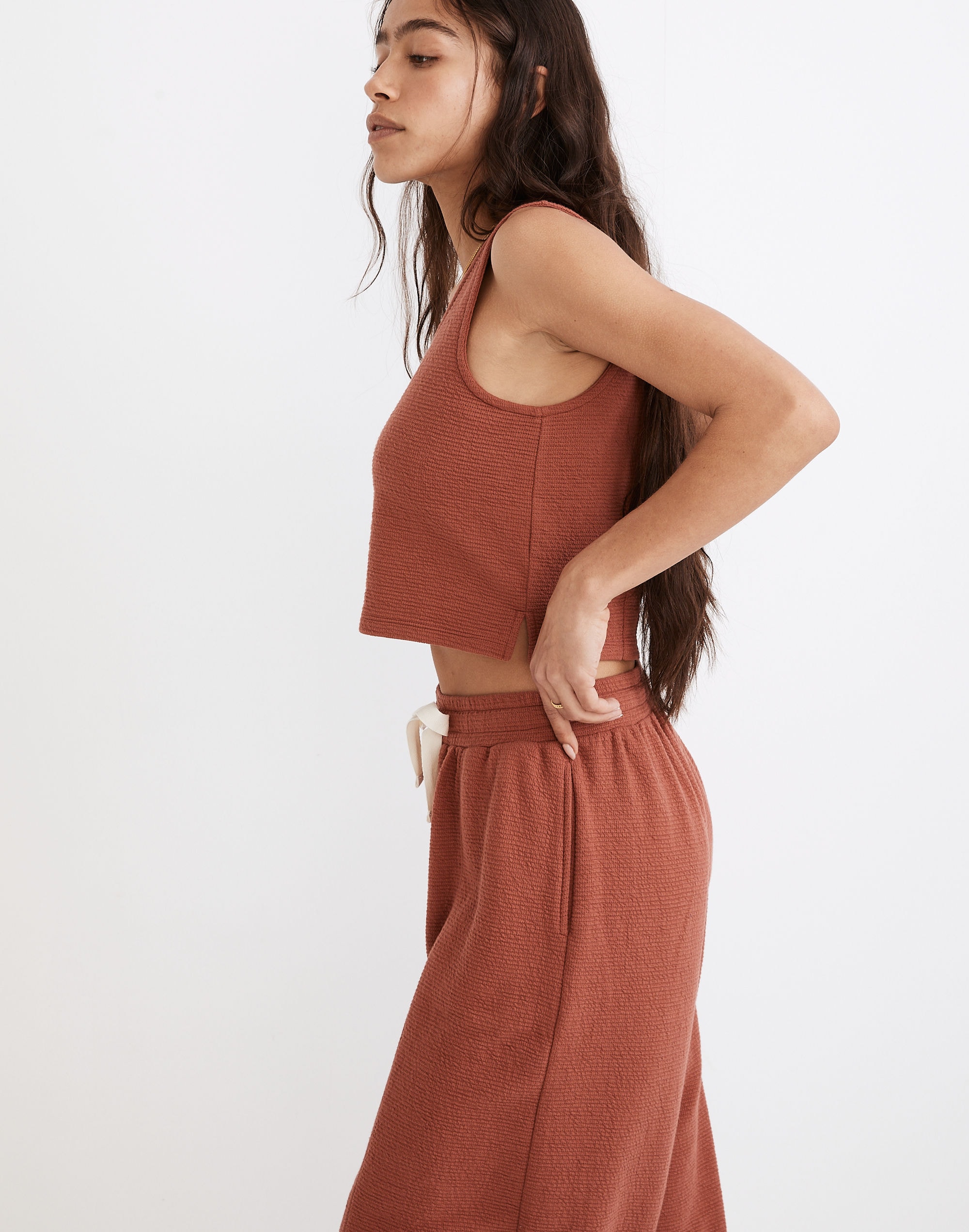 Textural Knit Crop Tank