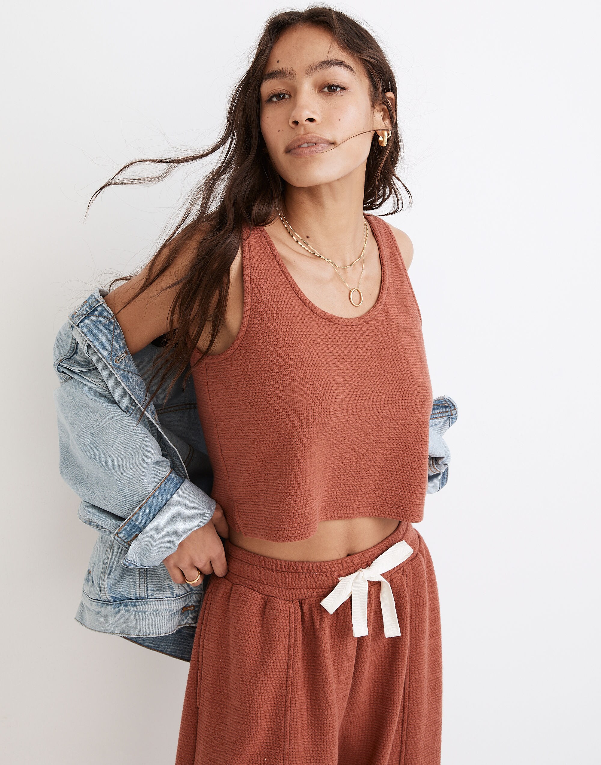 Textural Knit Crop Tank