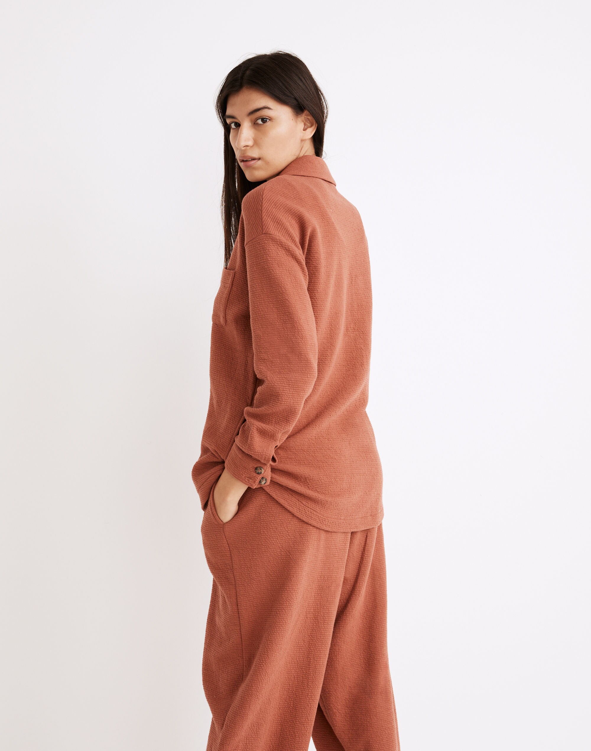 Textural Knit Shirt-Jacket