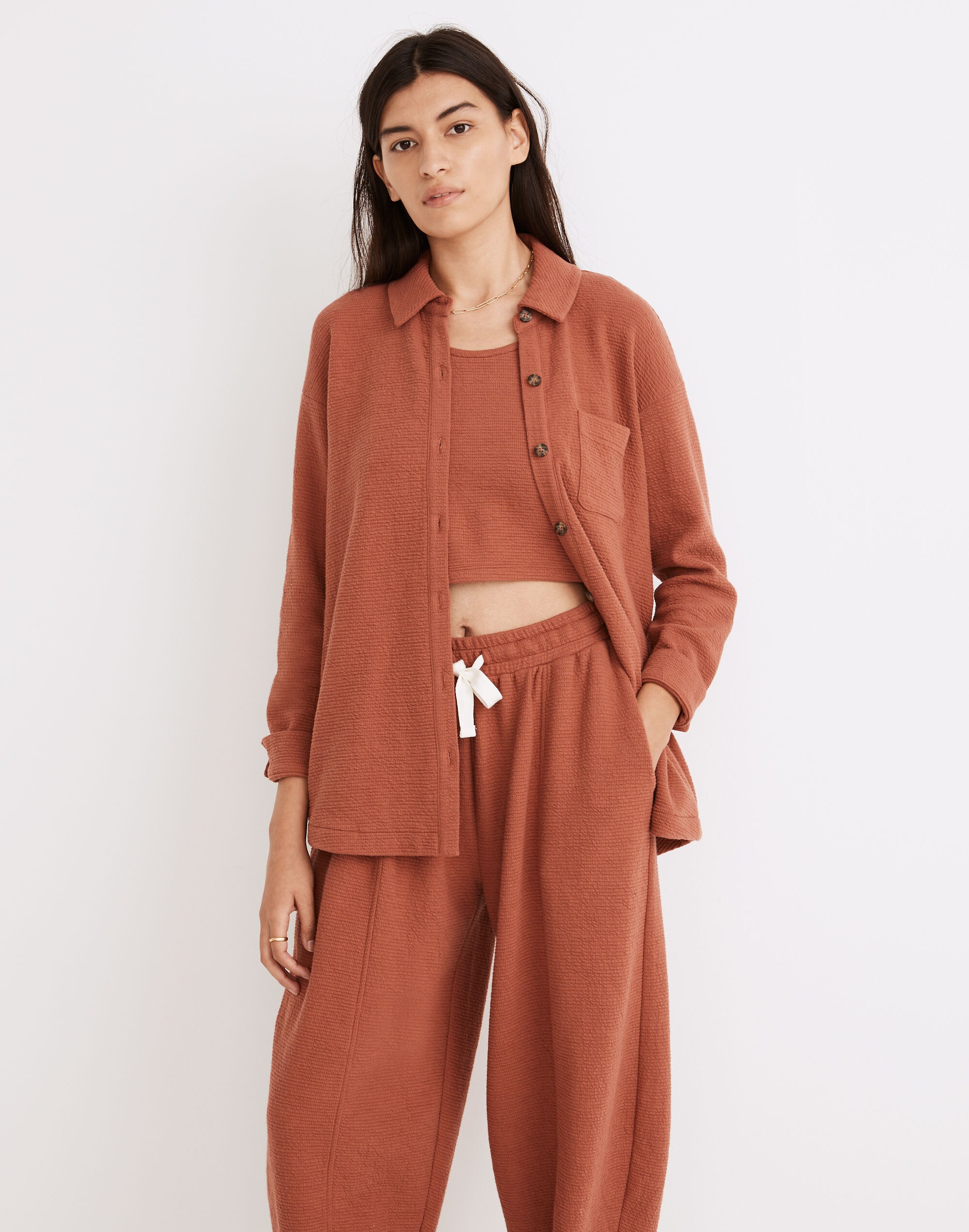 Textural Knit Shirt-Jacket