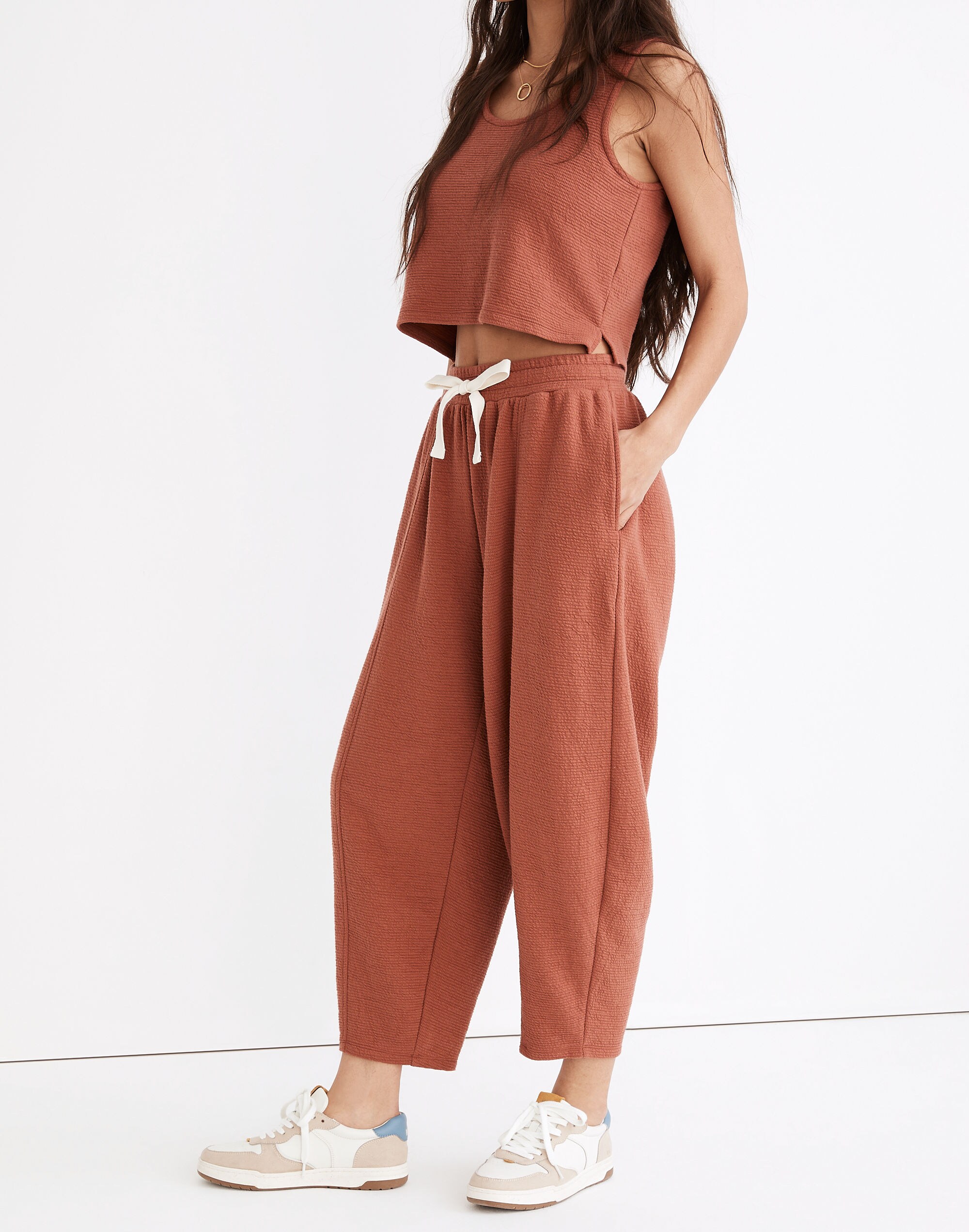 Textural Knit Balloon Pants