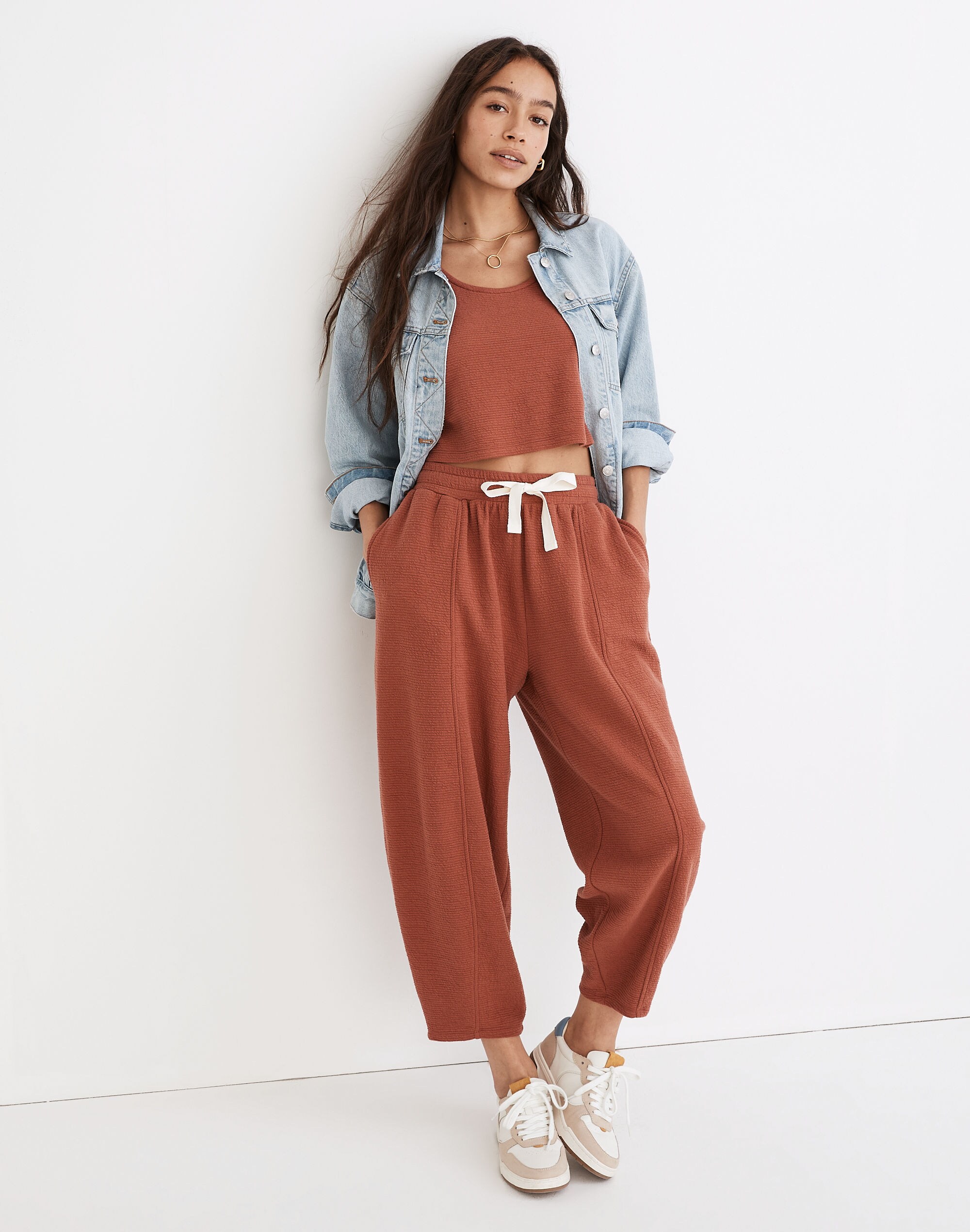 Textural Knit Balloon Pants