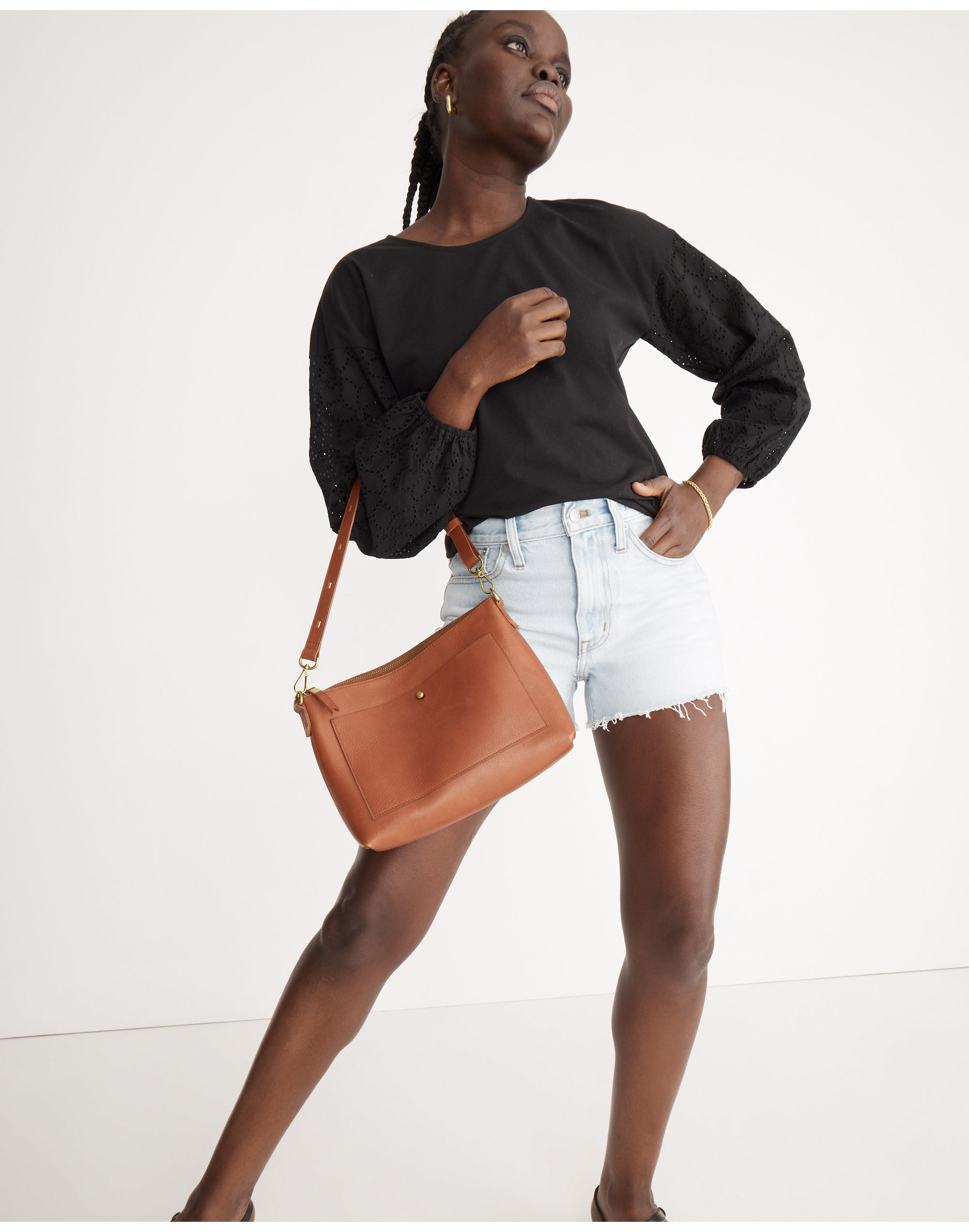 Eyelet-Sleeve Tee