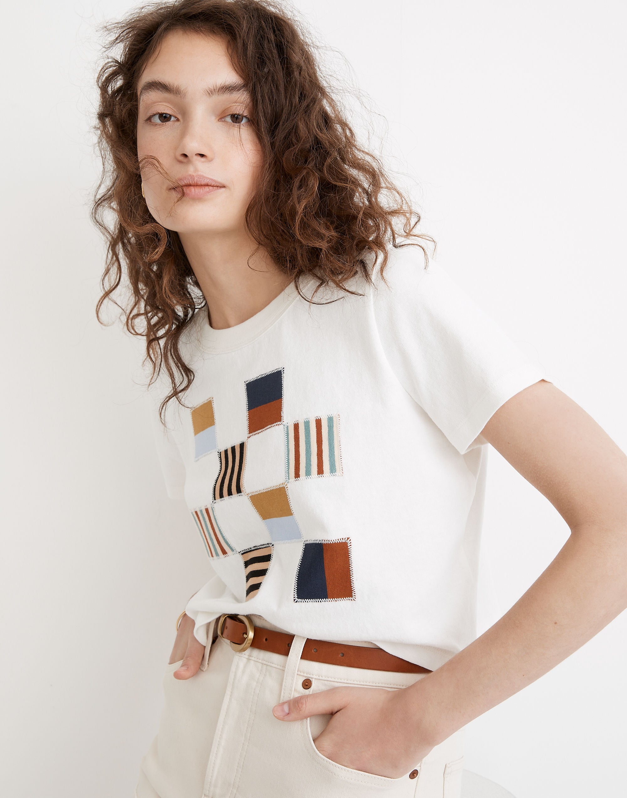 Upcycled Patchwork Supercrop Tee