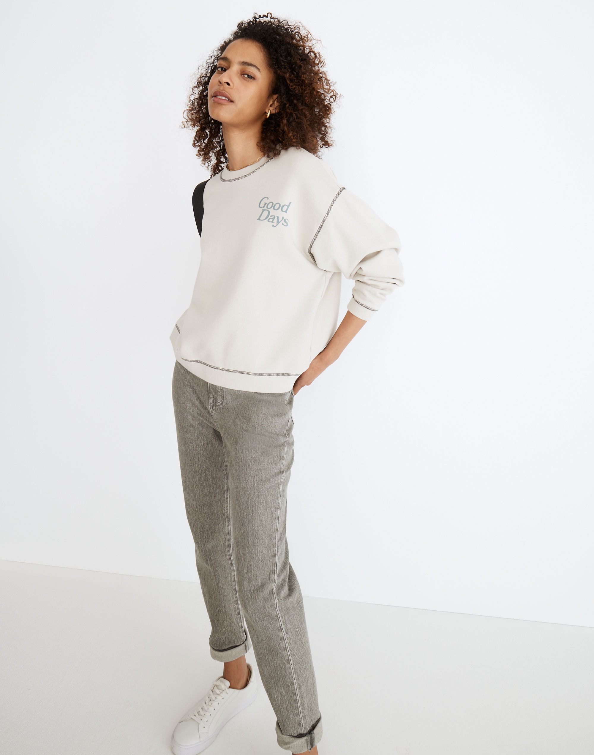 good days (re)sourced cotton swing sweatshirt