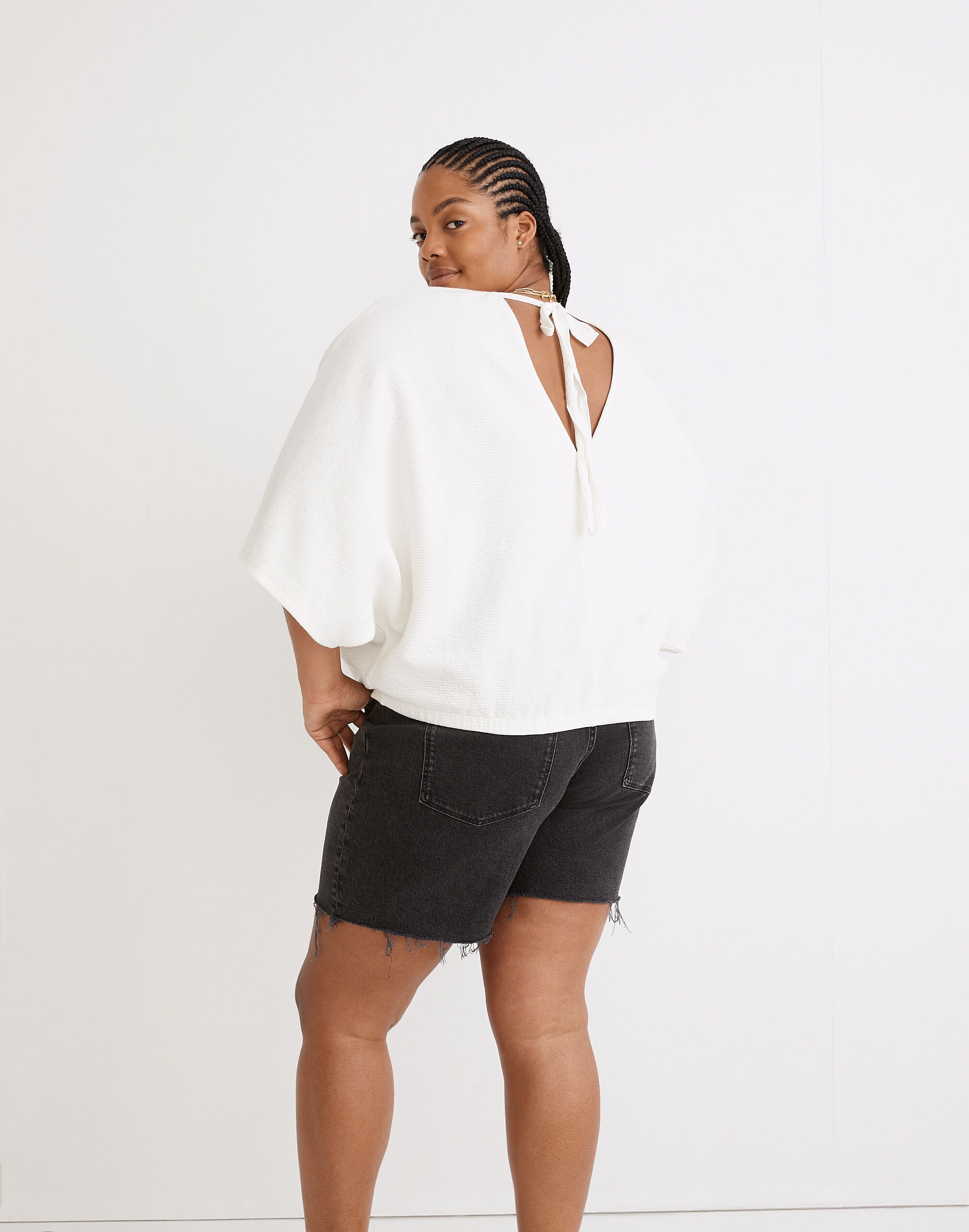 Textural Tie-Back Top