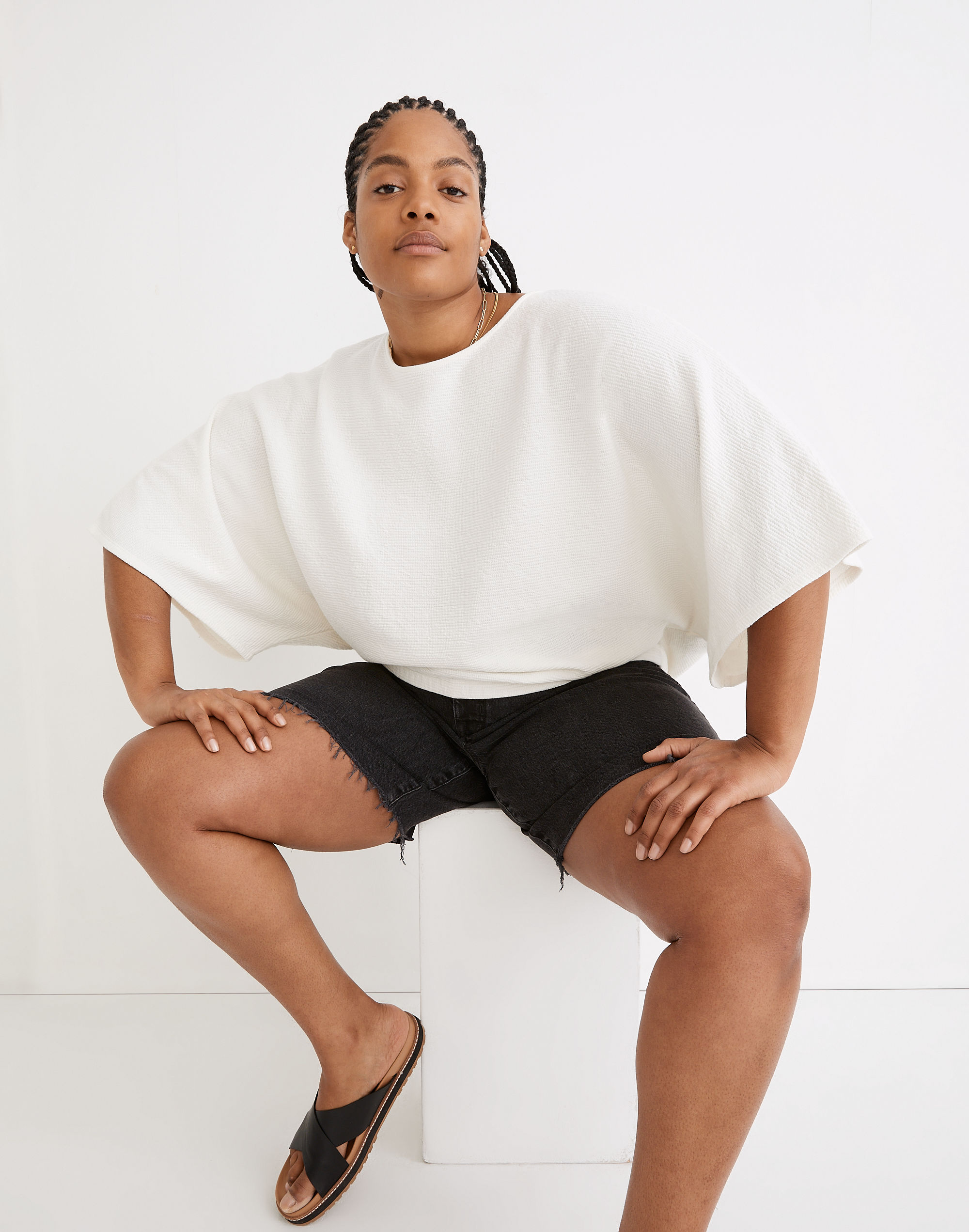 Textural Tie-Back Top