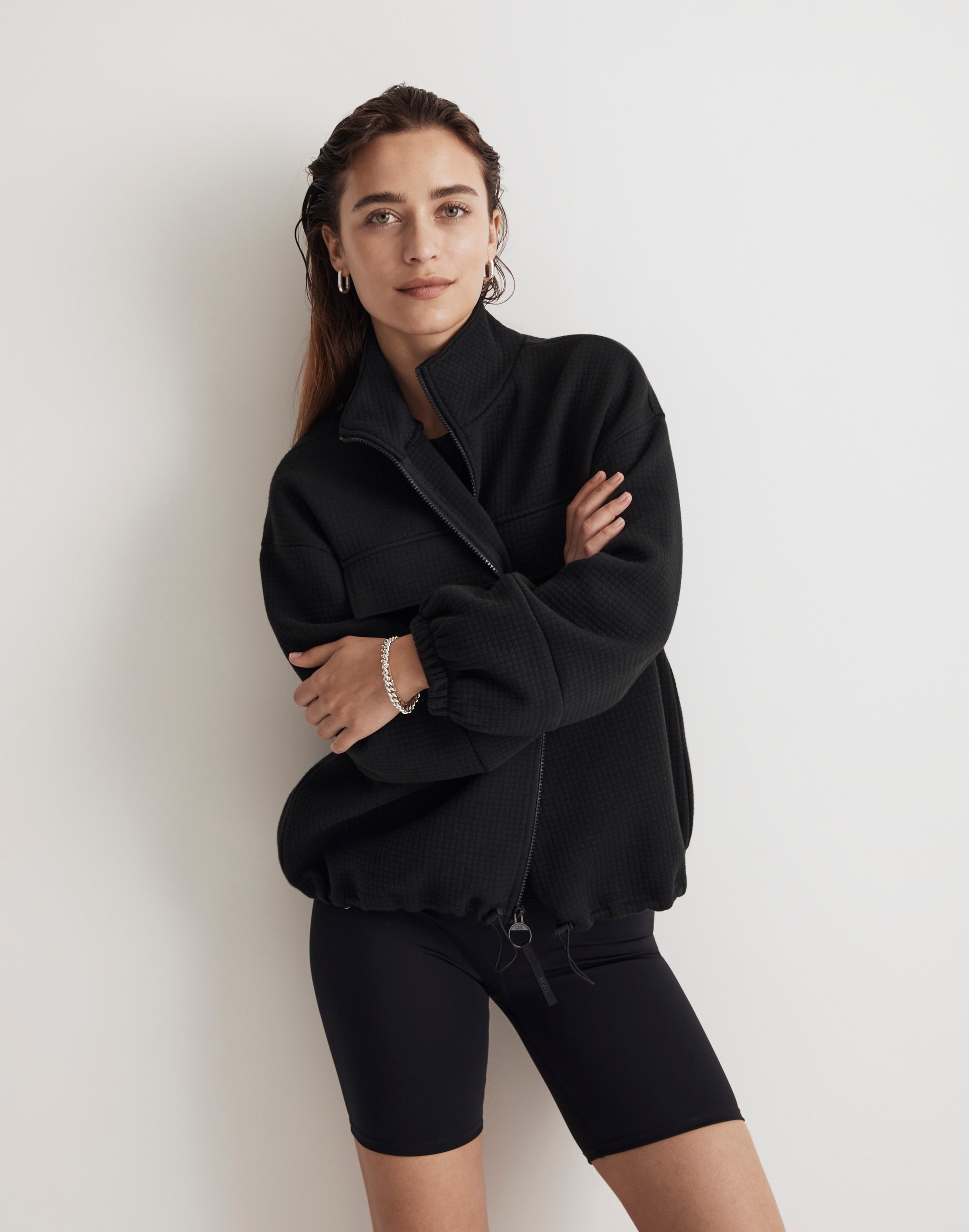 Quilted Jacquard Zip Jacket | Madewell