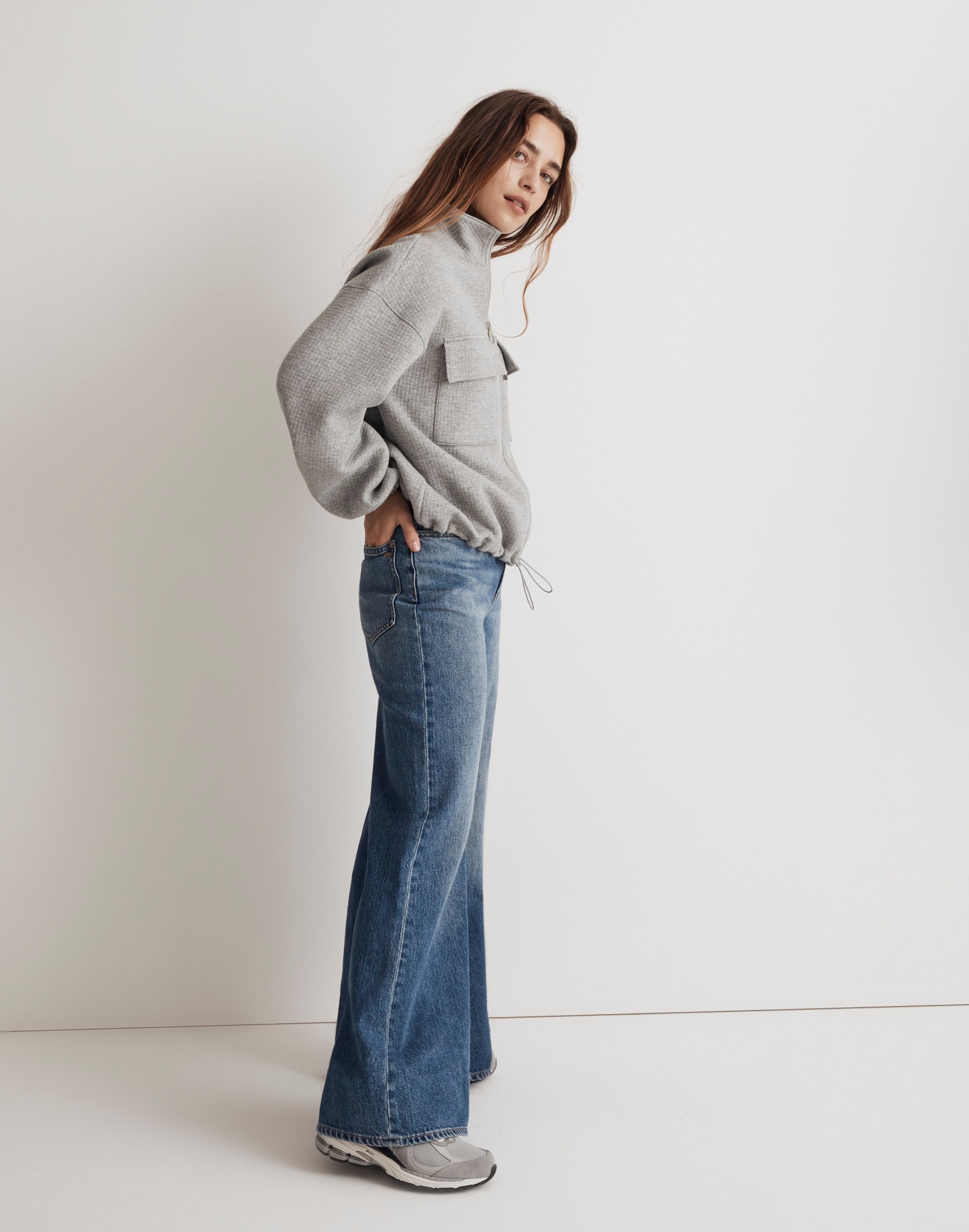 Quilted Jacquard Zip Jacket