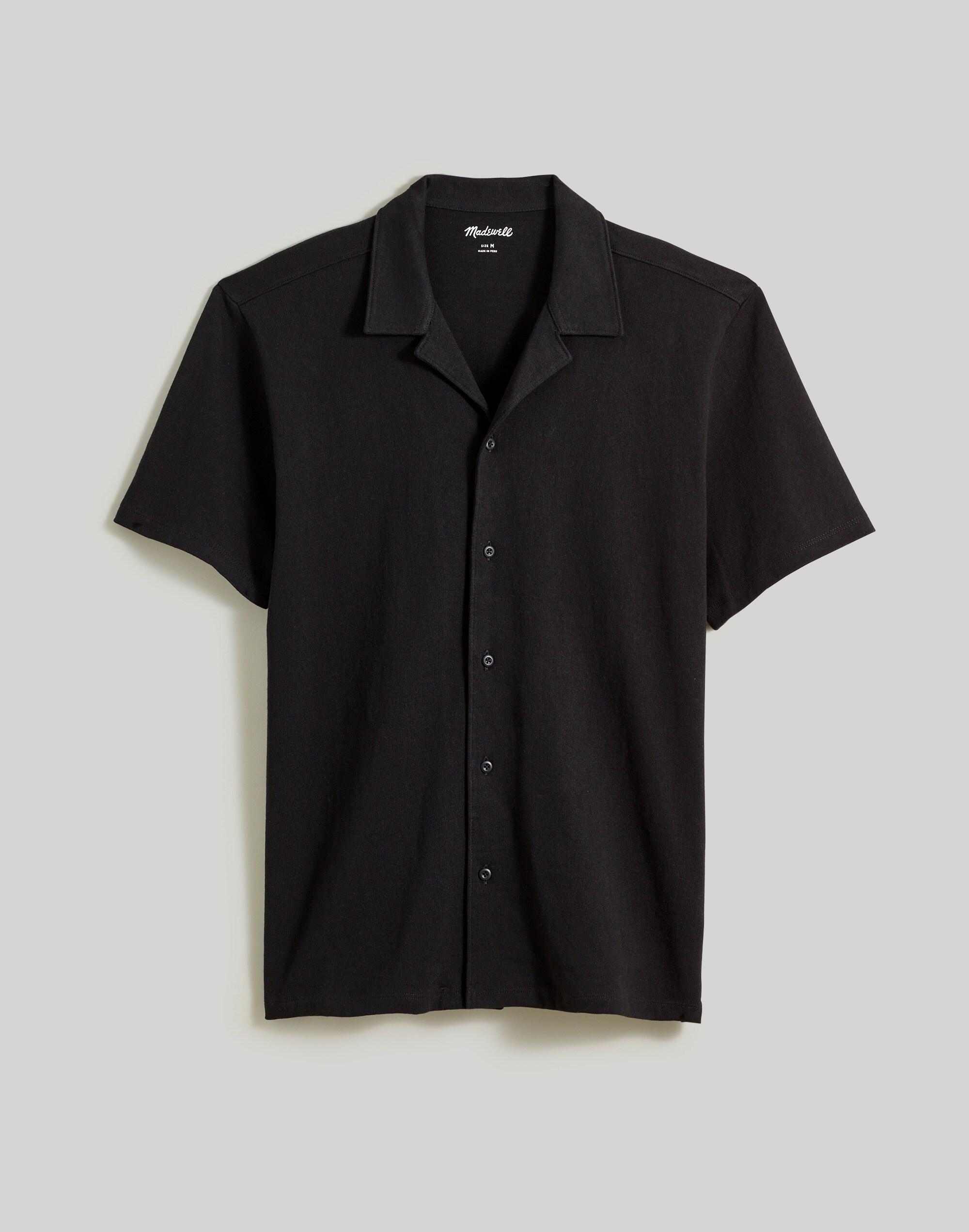 Knit Easy Short-Sleeve Camp Shirt
