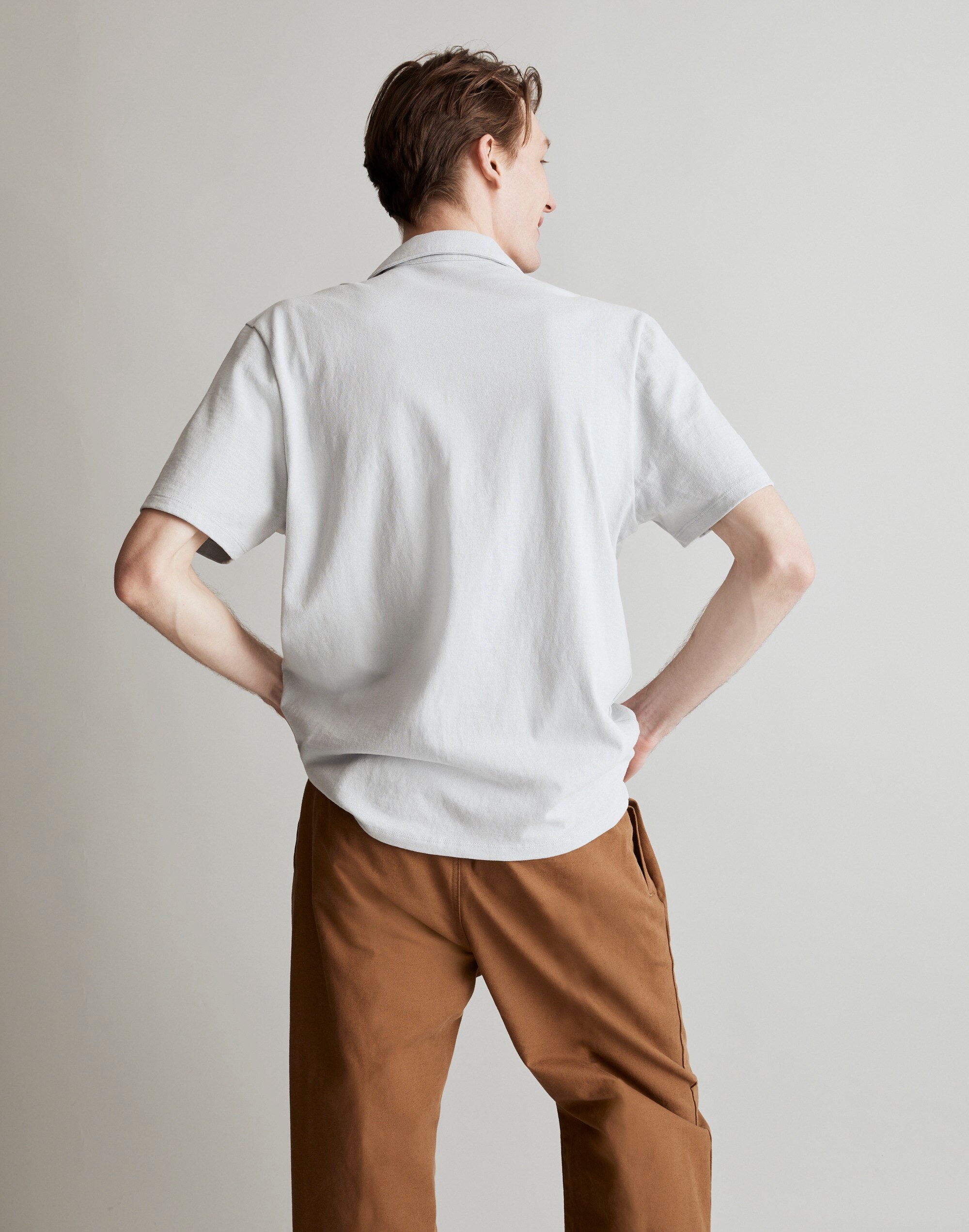 Knit Easy Short-Sleeve Camp Shirt