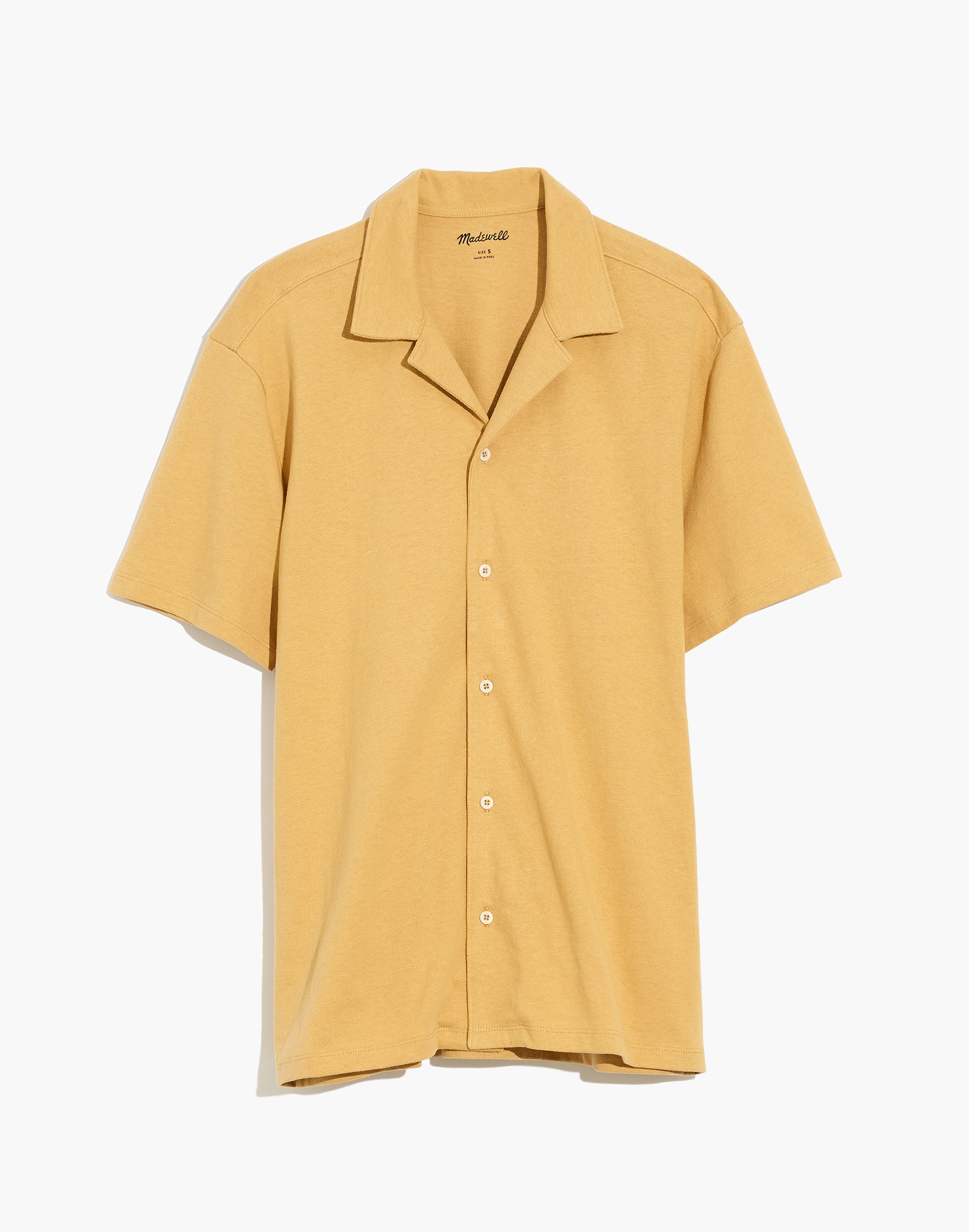 Knit Easy Short-Sleeve Camp Shirt