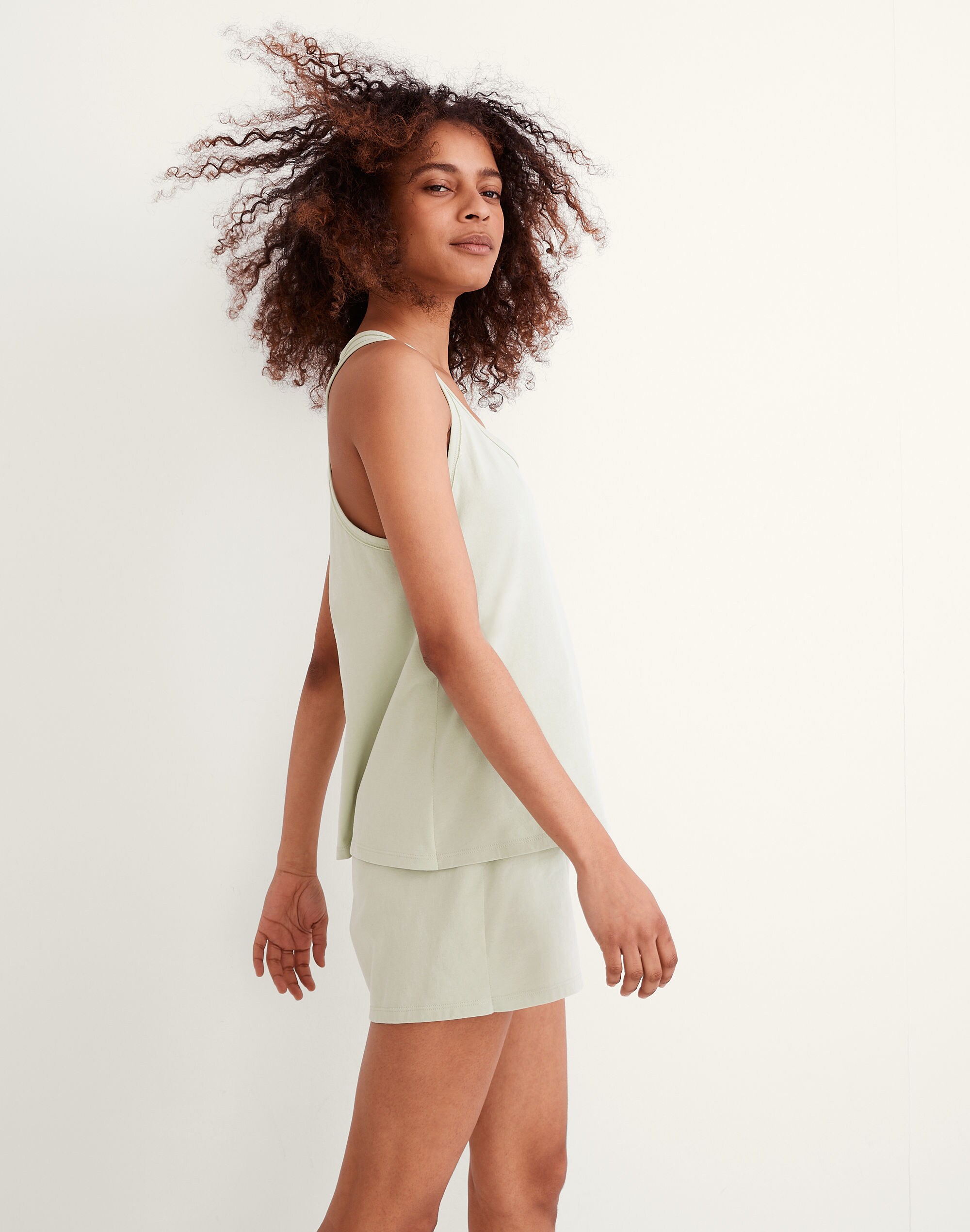 Raw-Edge Pajama Tank