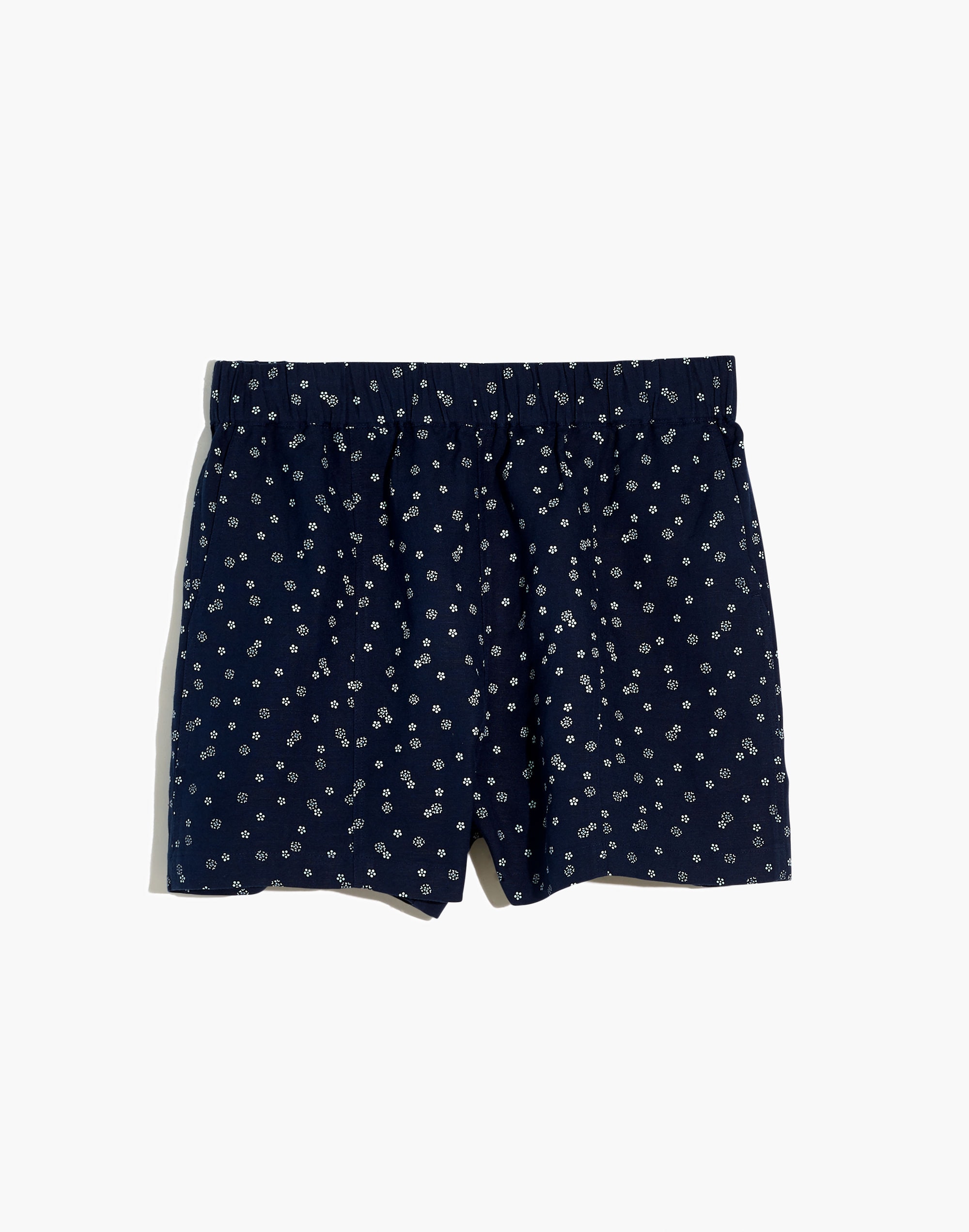 Linen-Blend Easy Pull-On Shorts in Bandana Flower