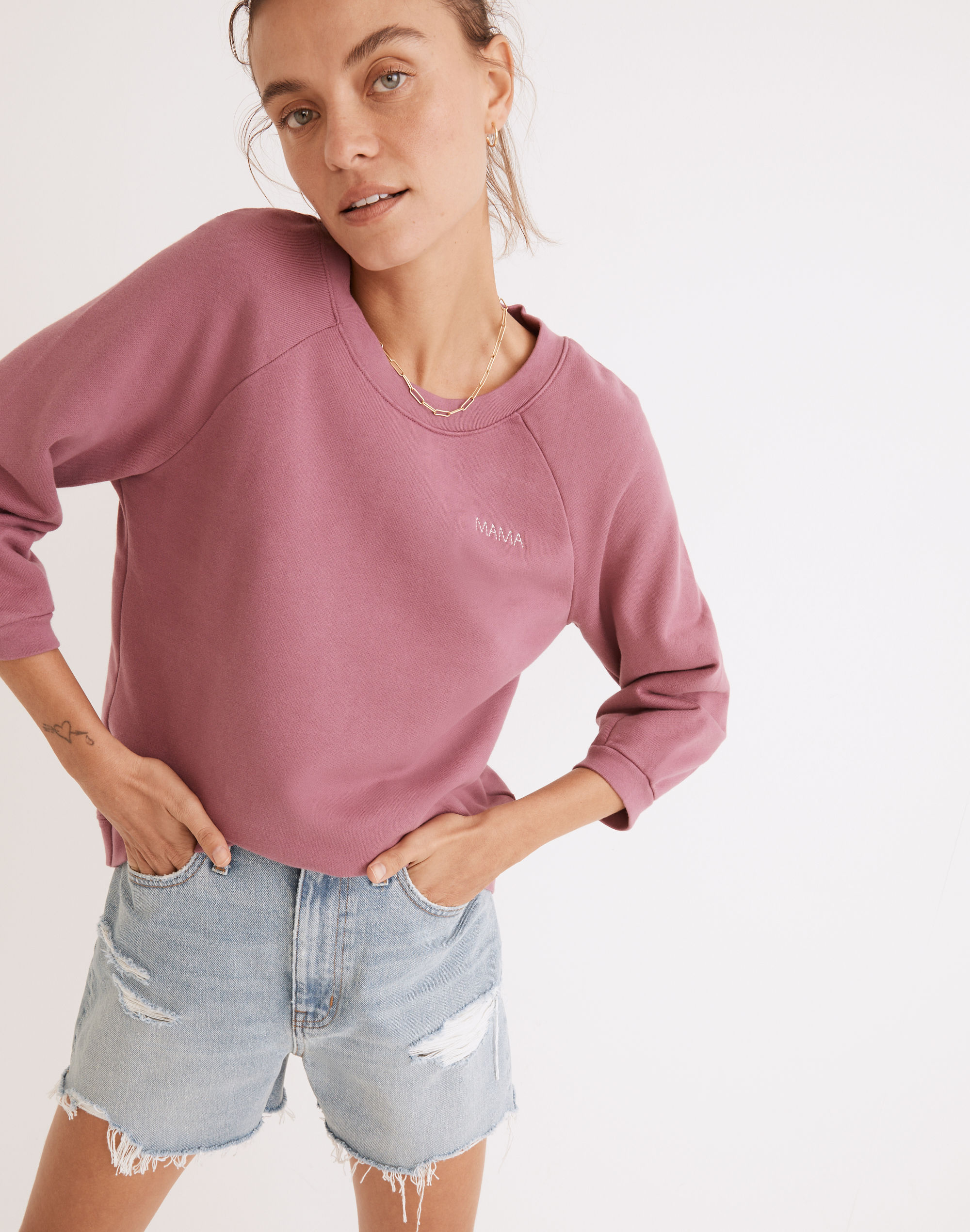 mama (re)sourced cotton cloudberry sweatshirt