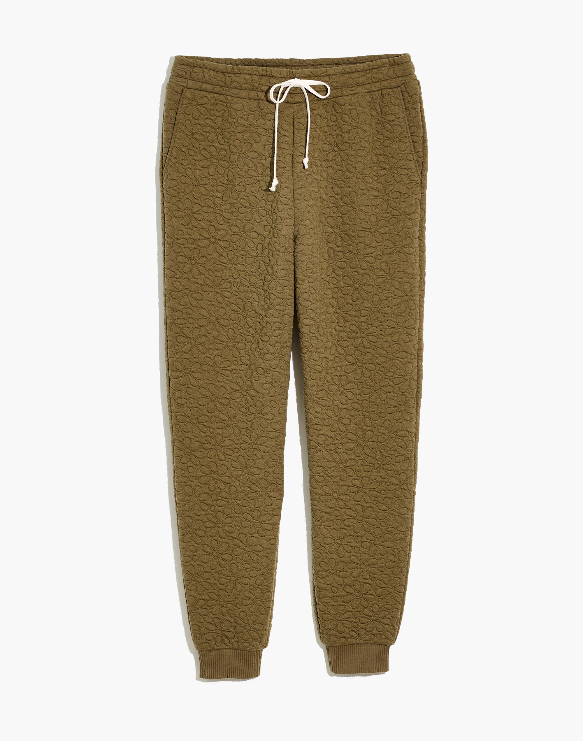 Flower Puff-Jacquard Retro Sweatpants