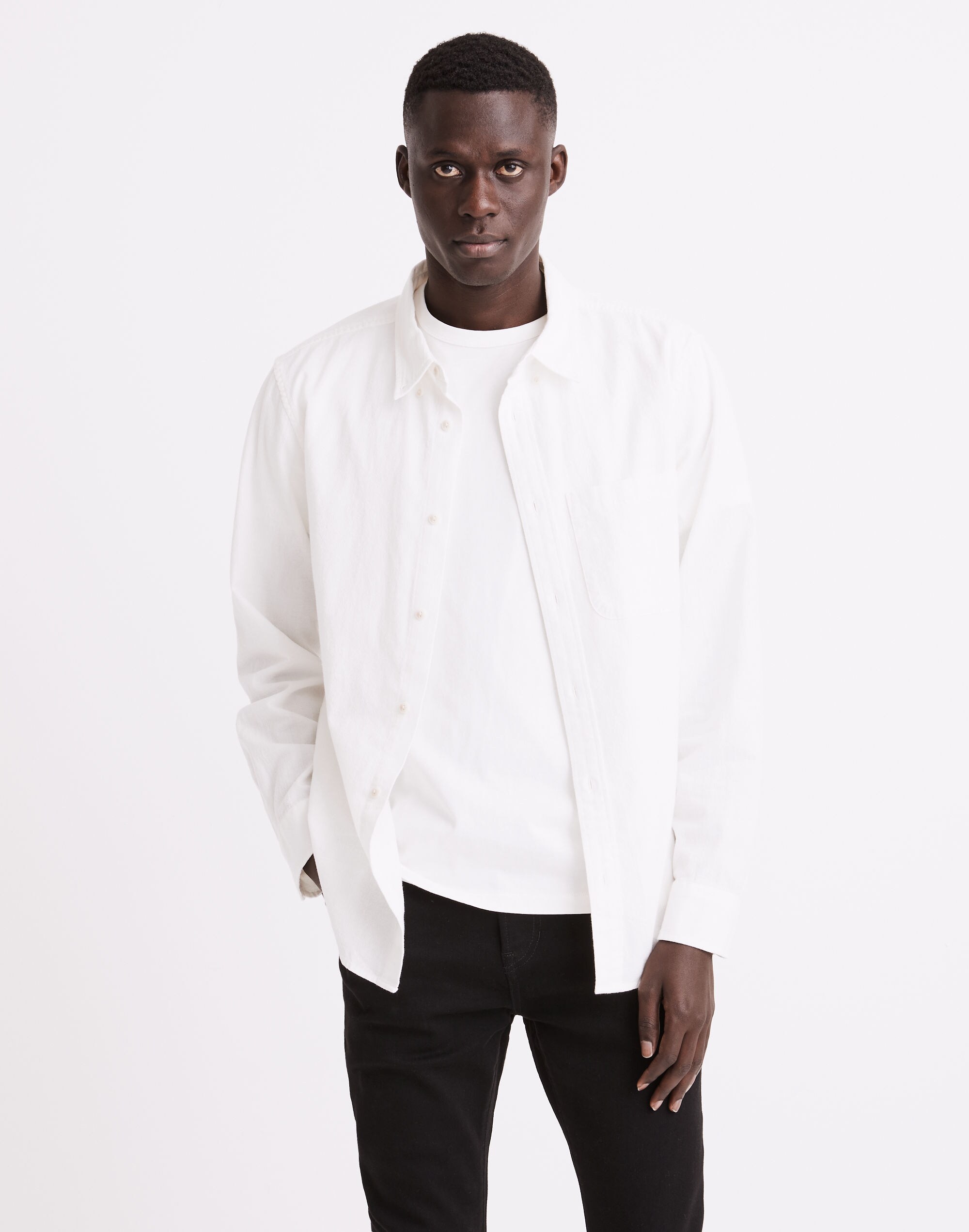 Crinkle Cotton Perfect Long-Sleeve Shirt