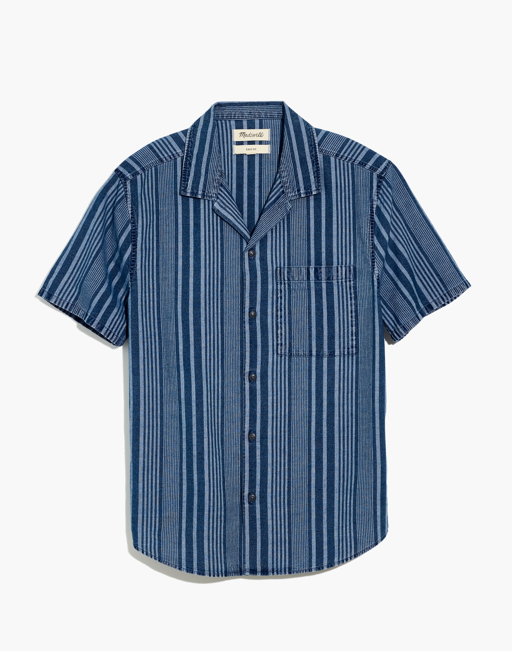 Easy Short-Sleeve Camp Shirt in Bosworth Stripe
