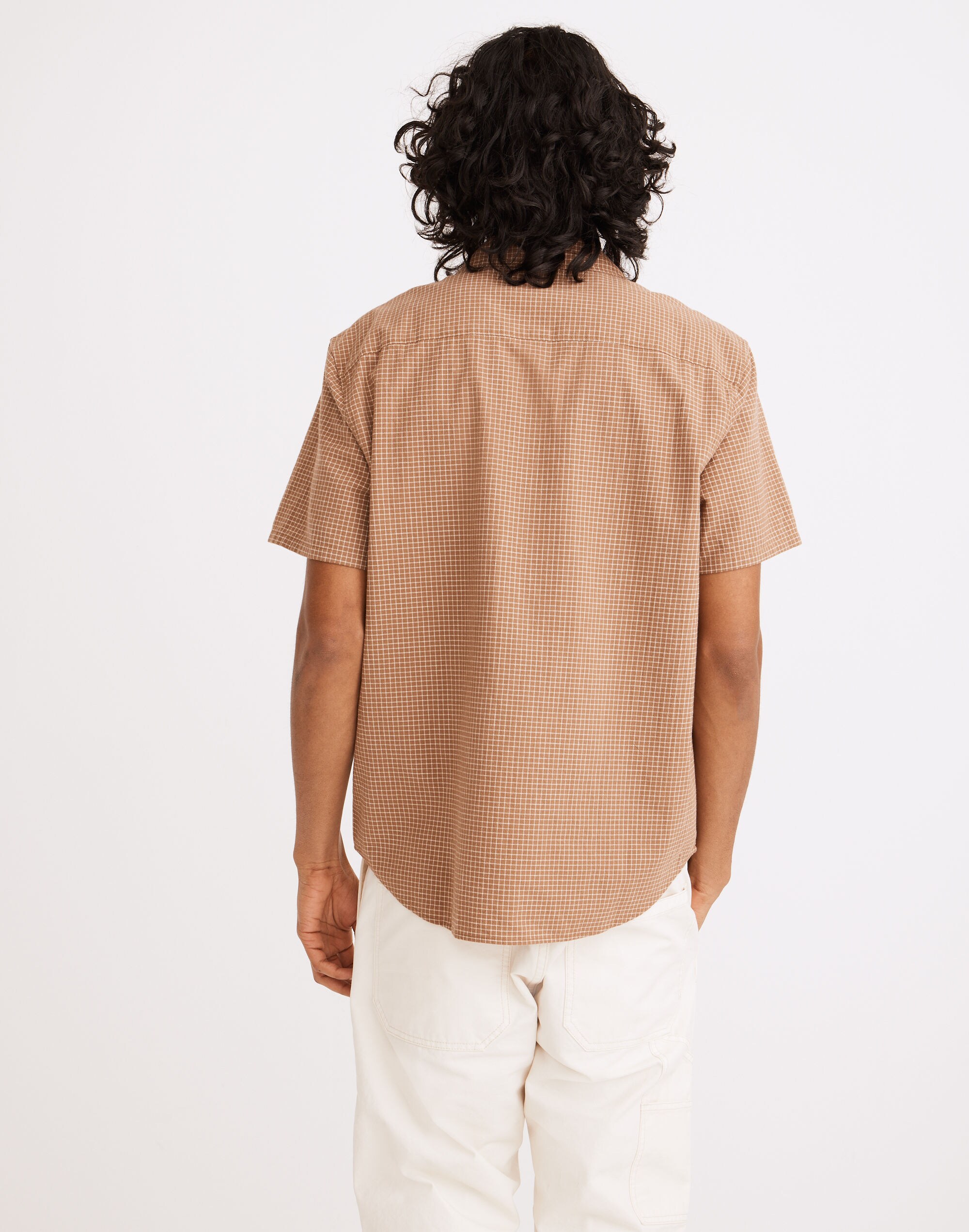 Crinkle Cotton Easy Short-Sleeve Shirt