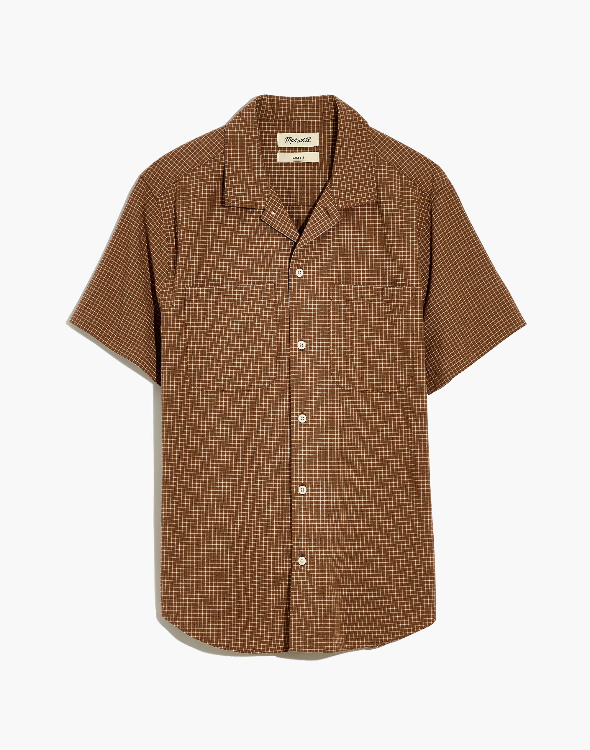 Crinkle Cotton Easy Short-Sleeve Shirt
