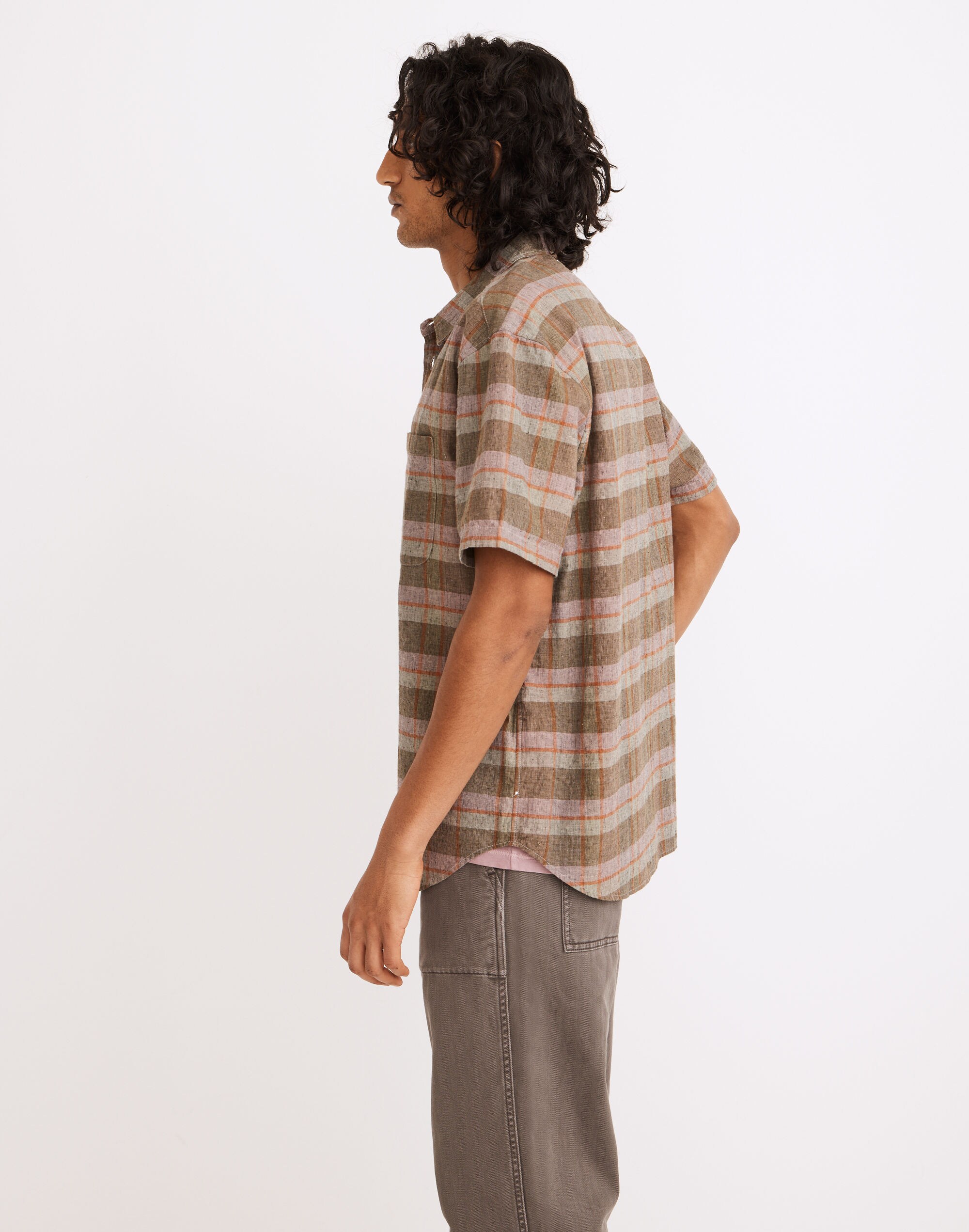 Hemp-Cotton Easy Short-Sleeve Shirt